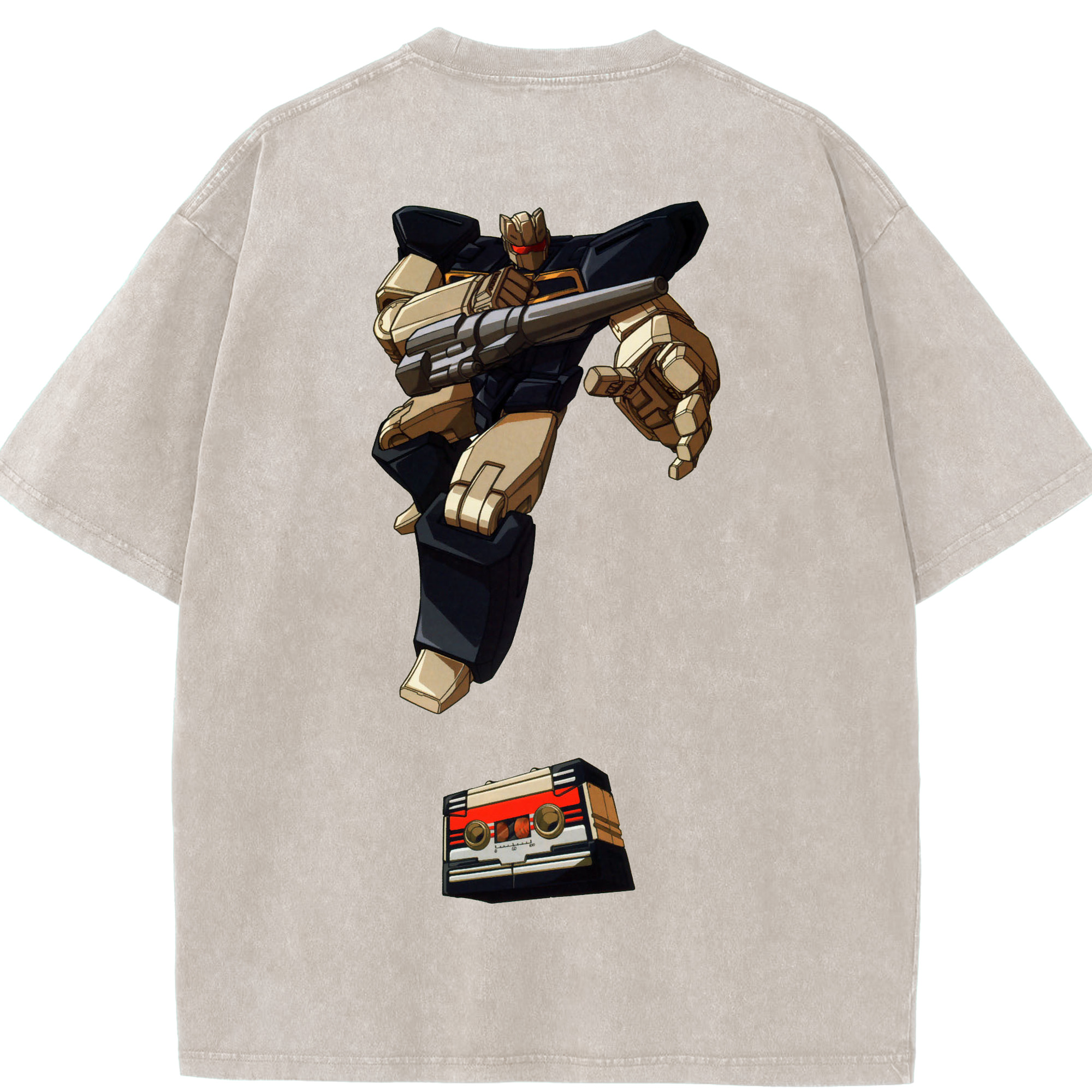 （画像用）  綿100% ヴィンテージ風 半袖Tシャツ（背面プリント）