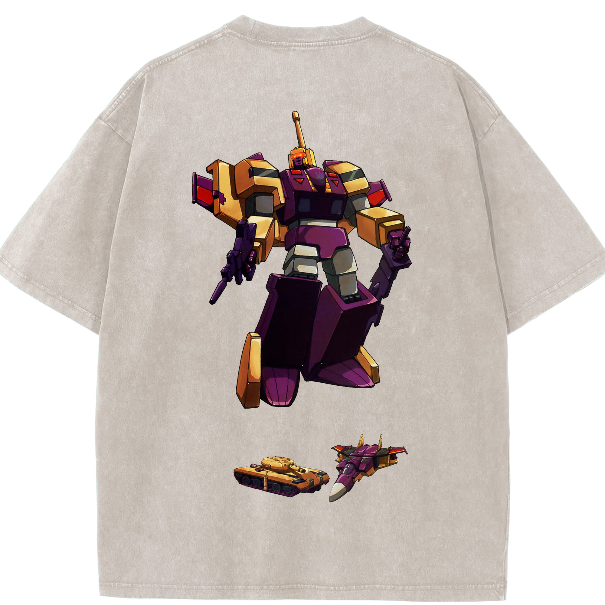 （画像用）  綿100% ヴィンテージ風 半袖Tシャツ（背面プリント）
