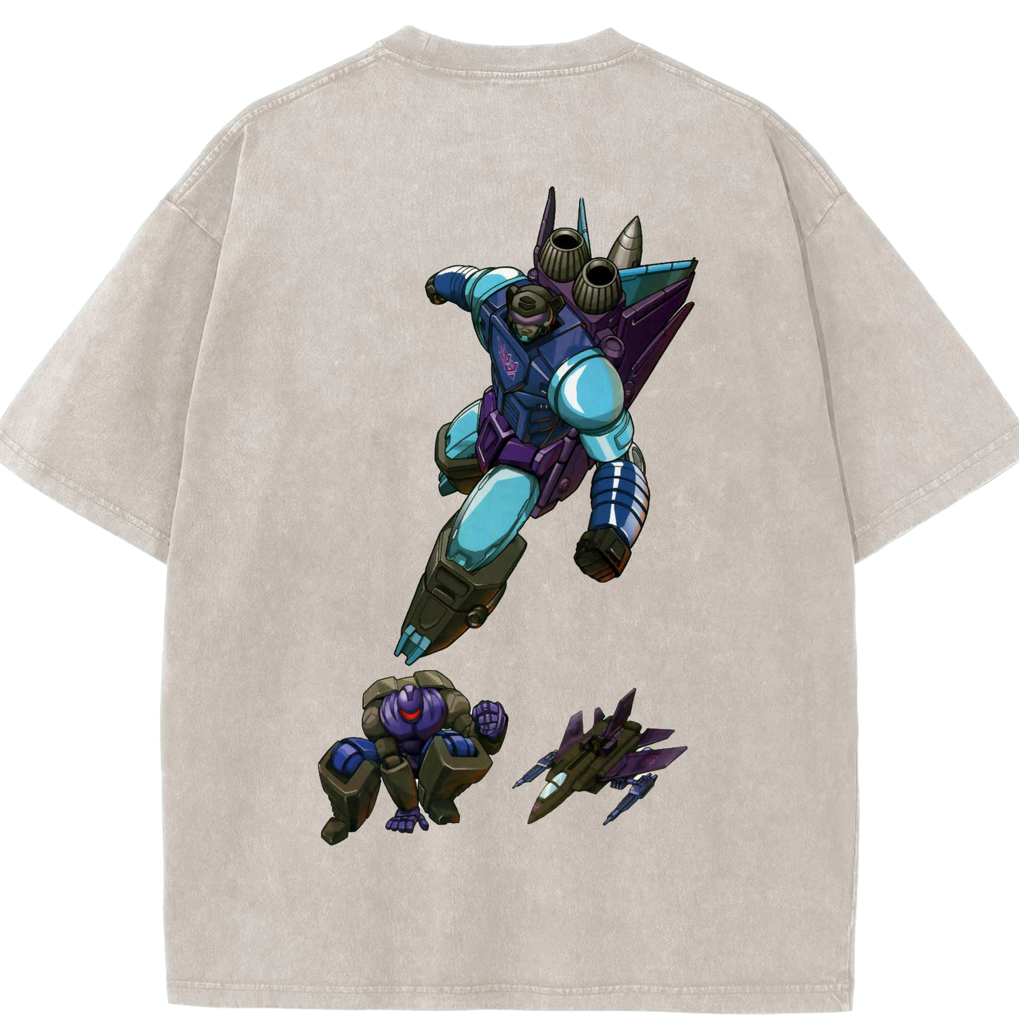 （画像用）  綿100% ヴィンテージ風 半袖Tシャツ（背面プリント）