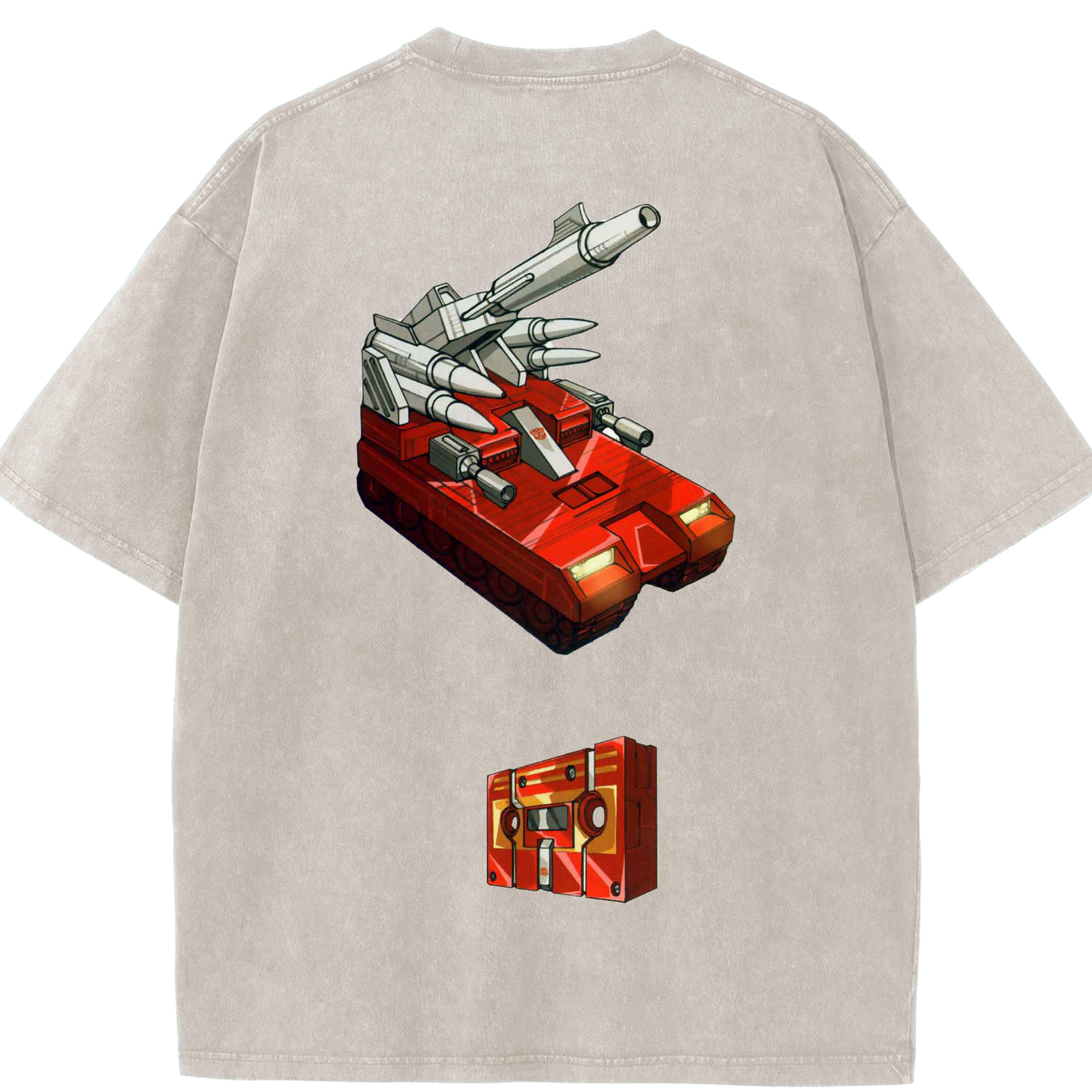 （画像用）  綿100% ヴィンテージ風 半袖Tシャツ（背面プリント）