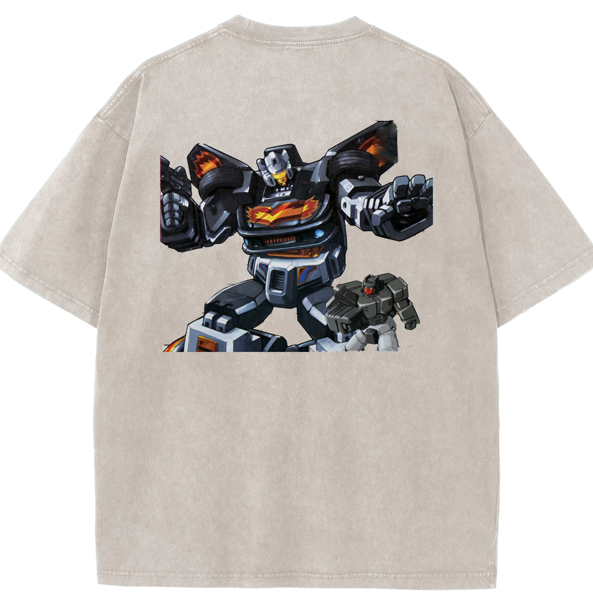 （画像用）  綿100% ヴィンテージ風 半袖Tシャツ（背面プリント）