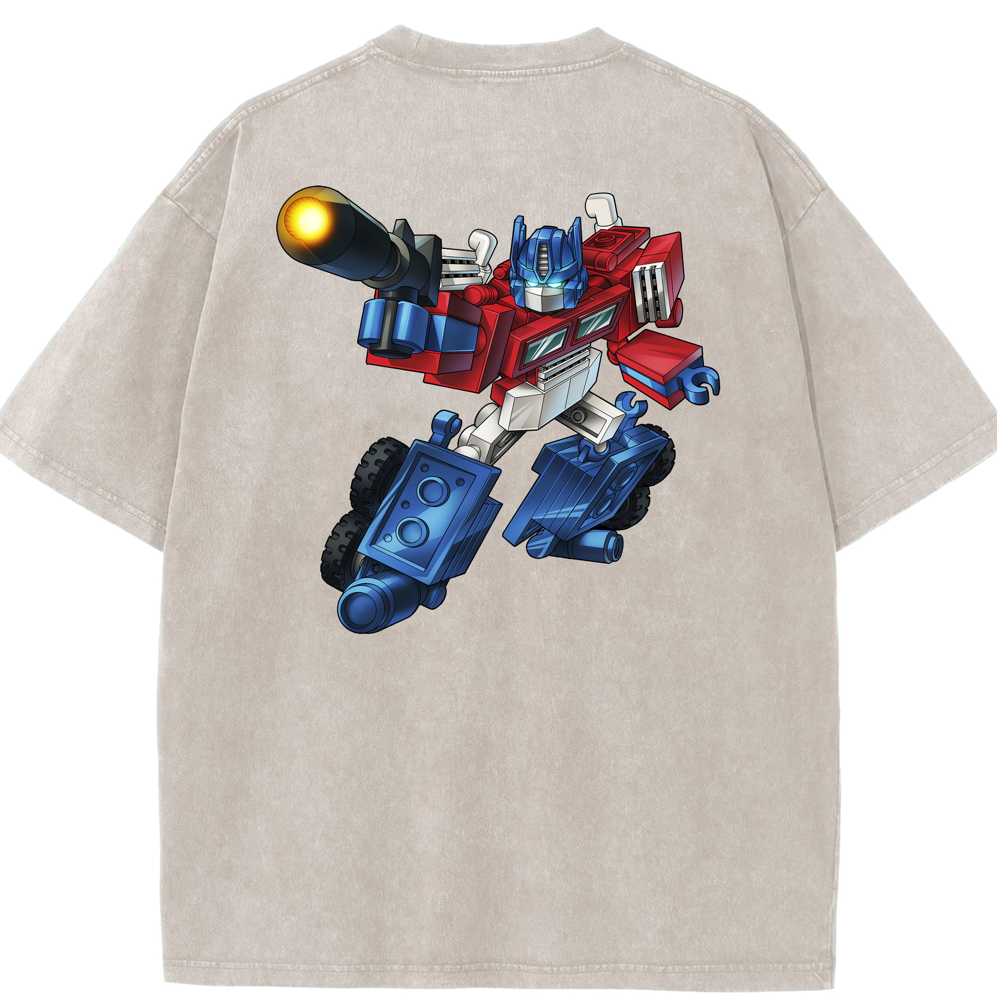 （画像用）  綿100% ヴィンテージ風 半袖Tシャツ（背面プリント）