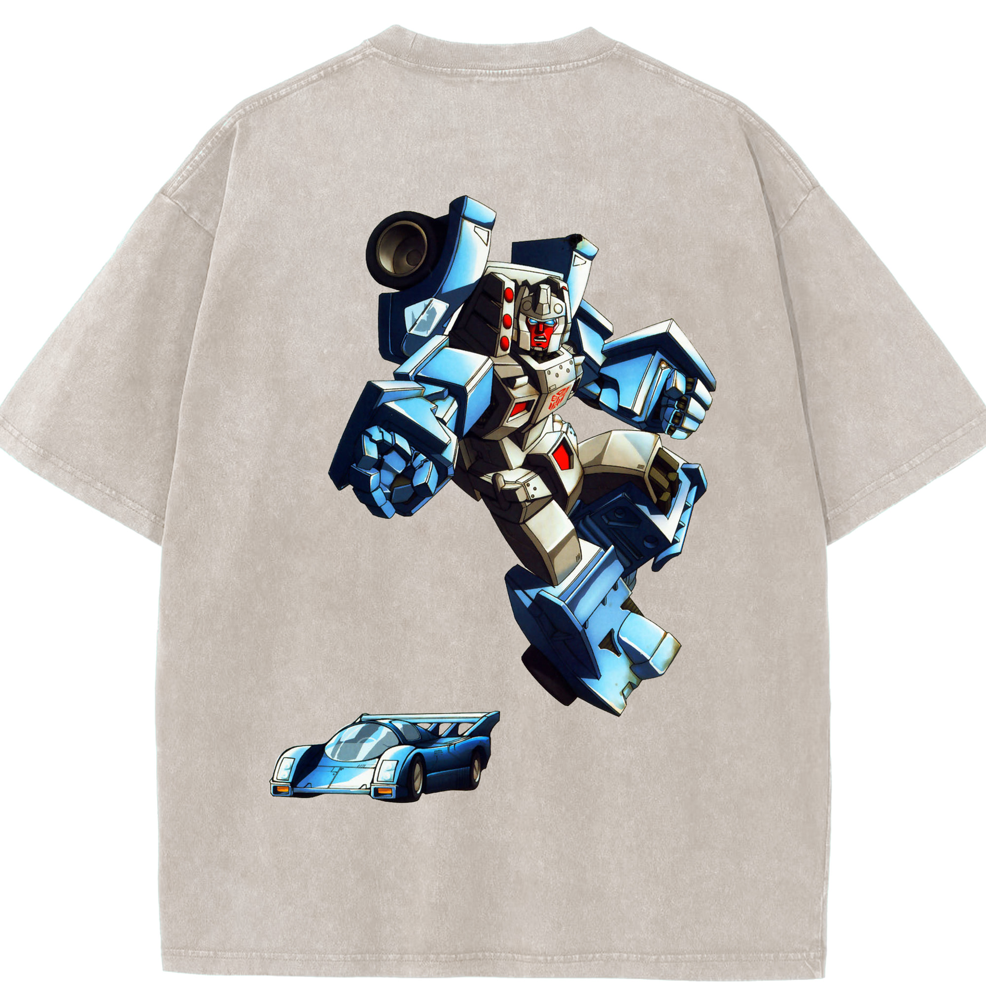 （画像用）  綿100% ヴィンテージ風 半袖Tシャツ（背面プリント）
