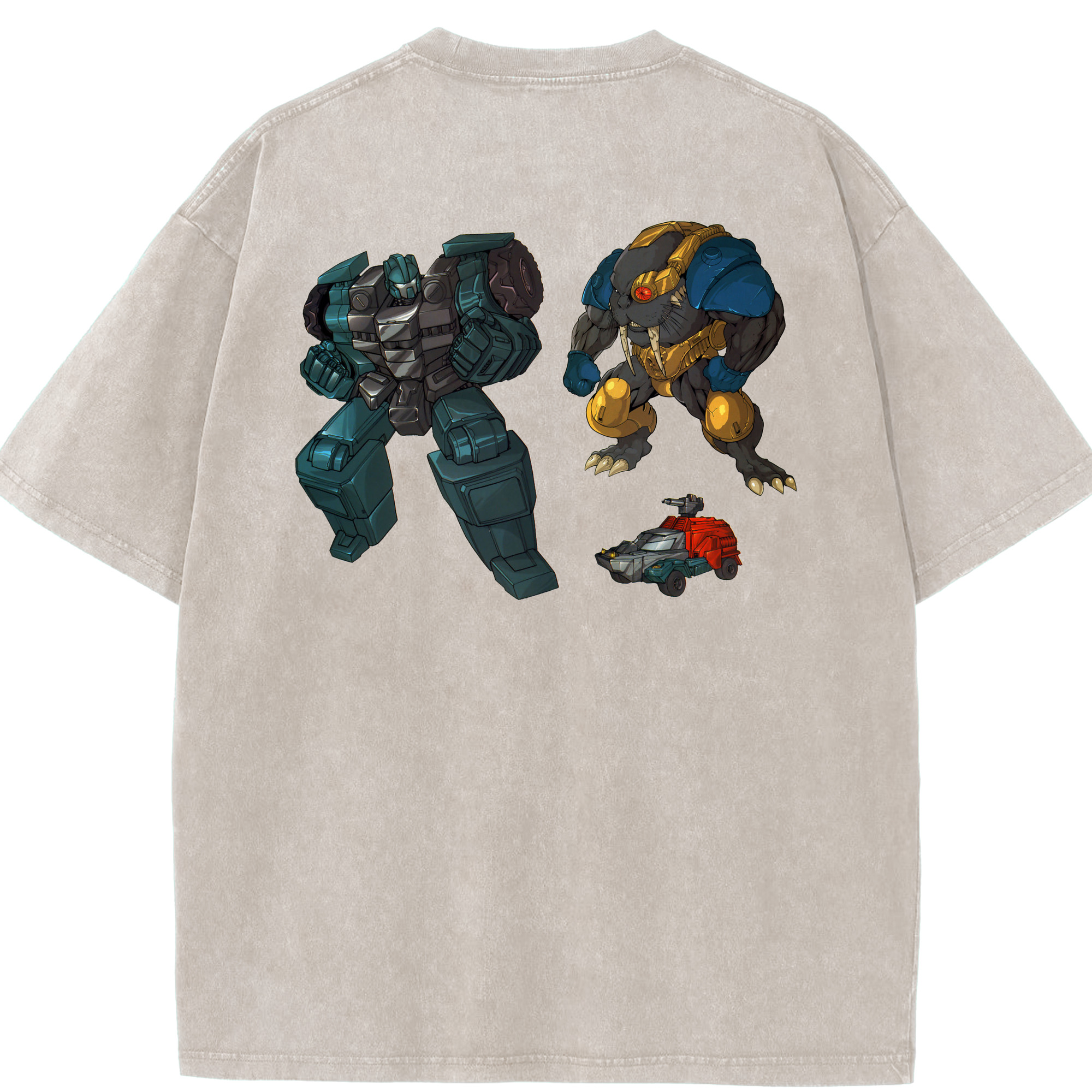 （画像用）  綿100% ヴィンテージ風 半袖Tシャツ（背面プリント）