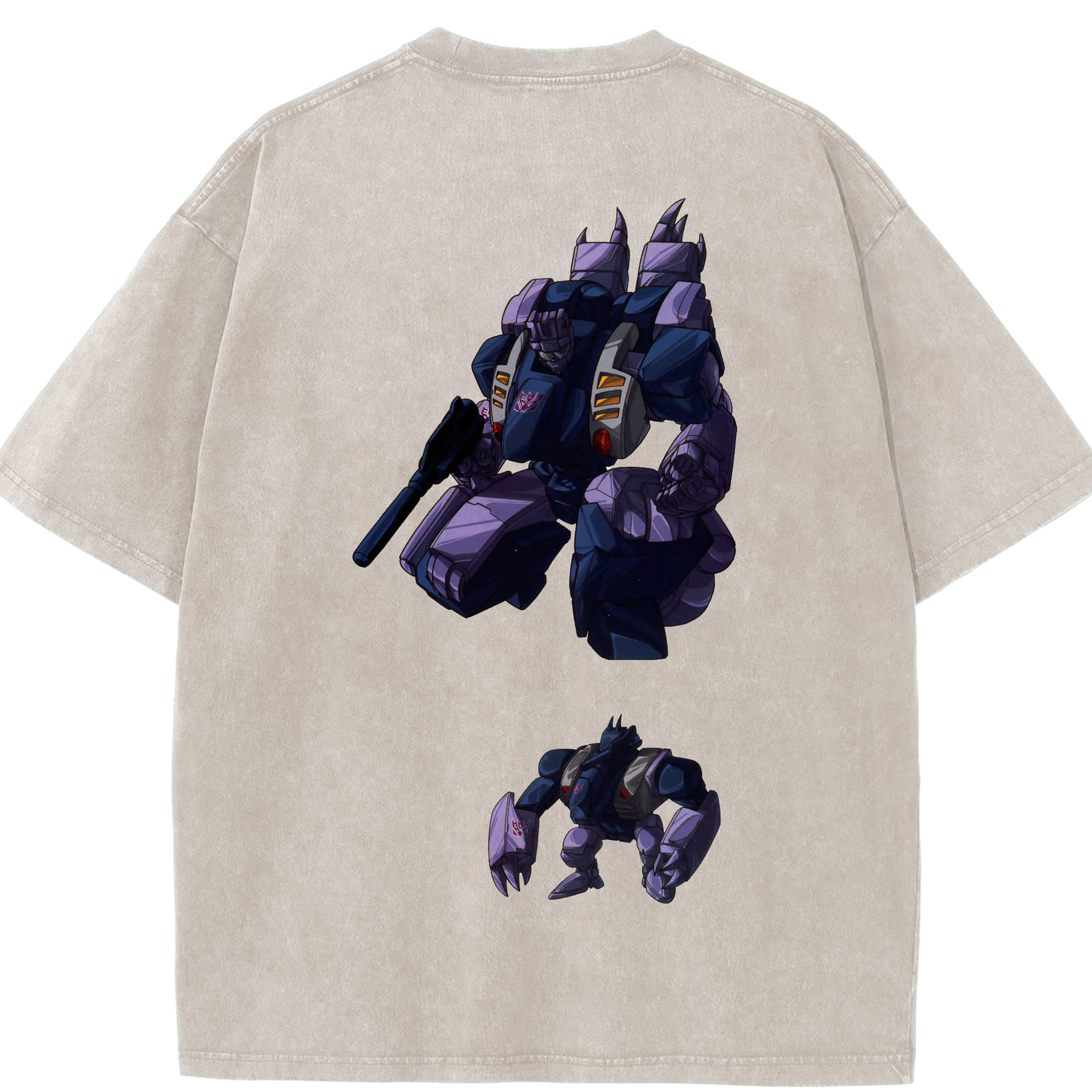 （画像用）  綿100% ヴィンテージ風 半袖Tシャツ（背面プリント）
