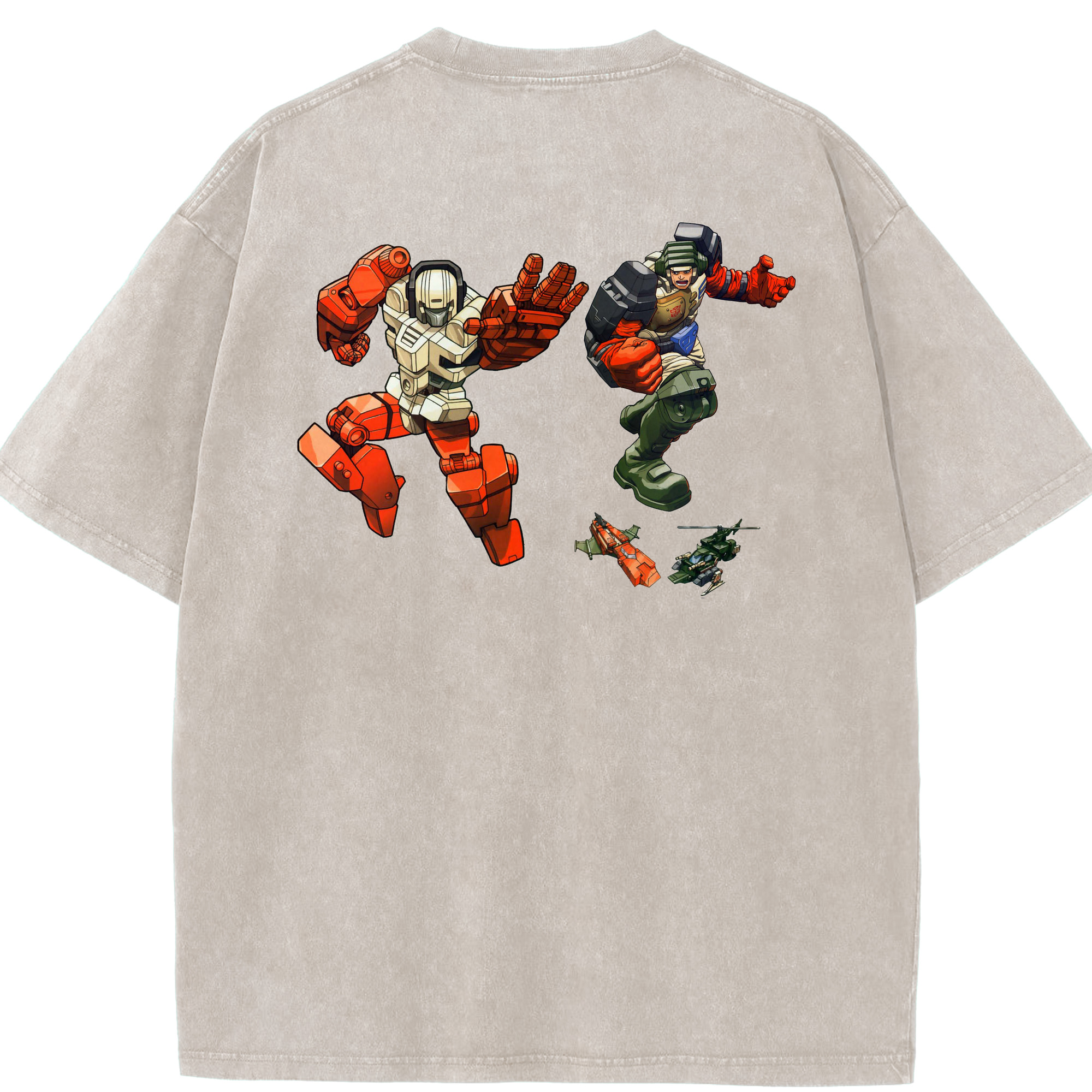 （画像用）  綿100% ヴィンテージ風 半袖Tシャツ（背面プリント）