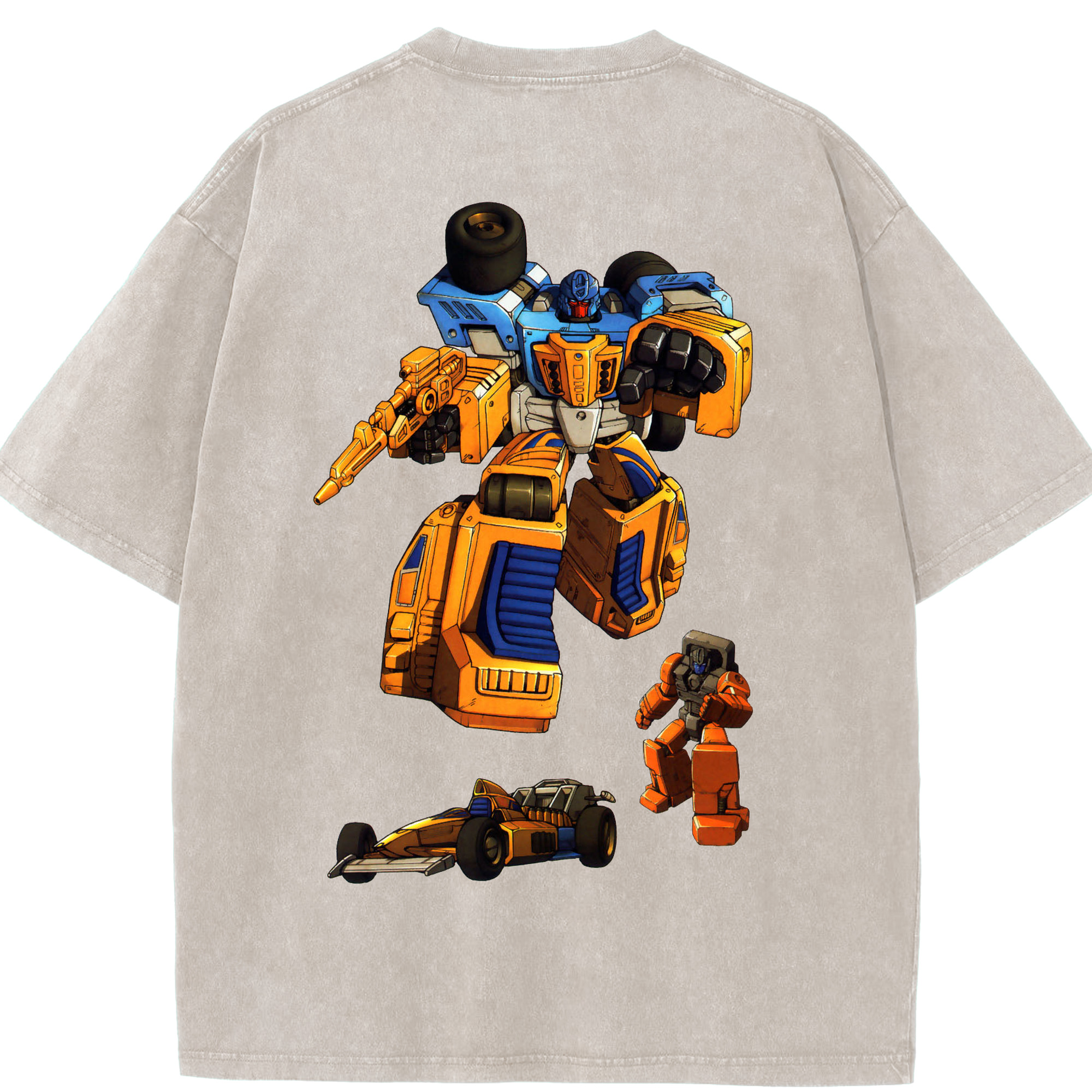 （画像用）  綿100% ヴィンテージ風 半袖Tシャツ（背面プリント）