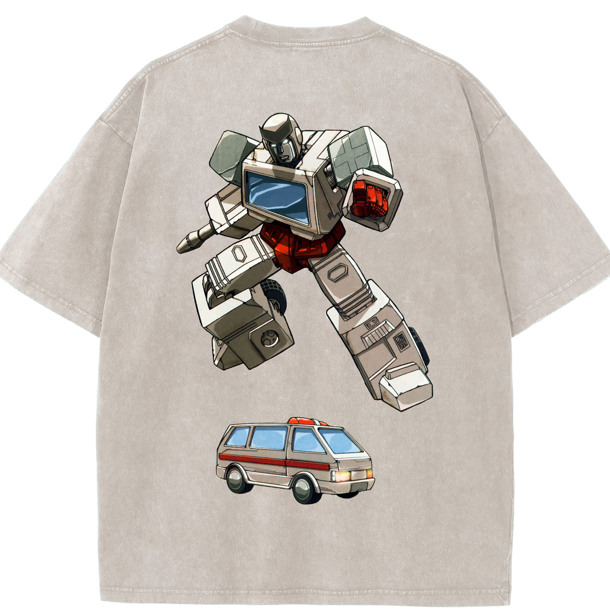 （画像用）  綿100% ヴィンテージ風 半袖Tシャツ（背面プリント）