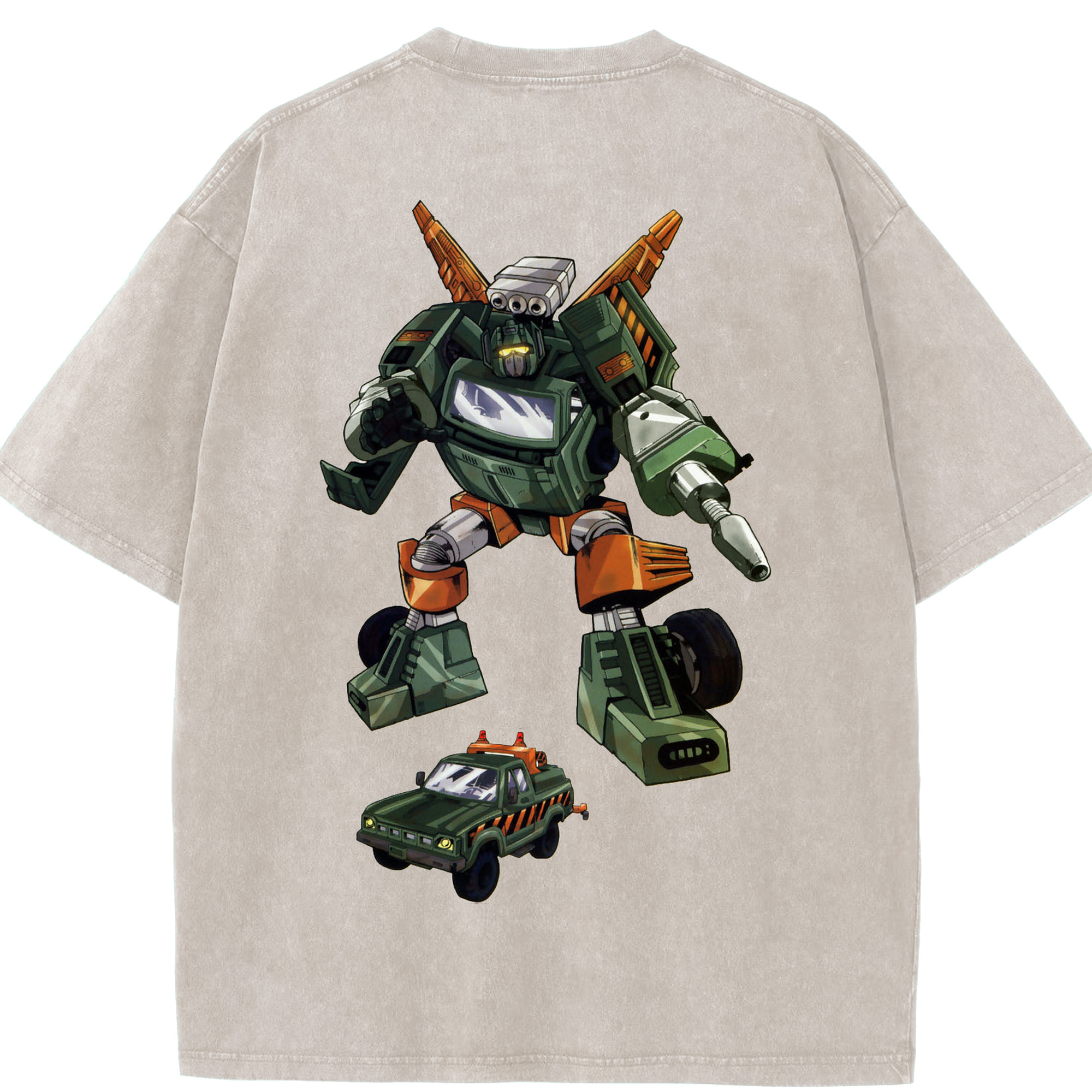 （画像用）  綿100% ヴィンテージ風 半袖Tシャツ（背面プリント）