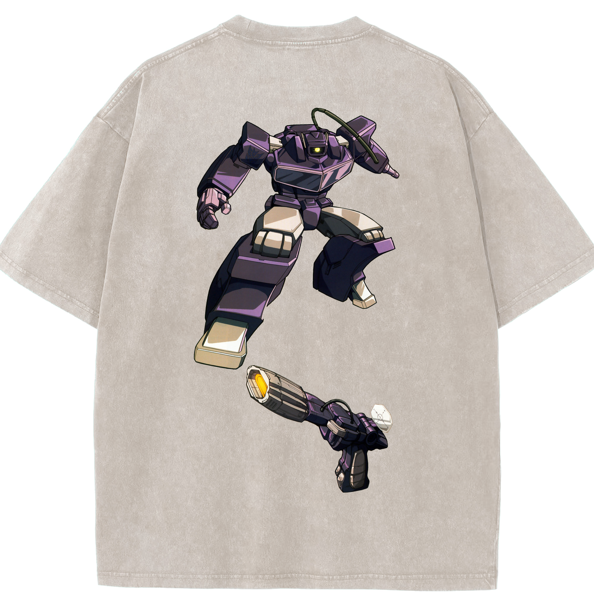 （画像用）  綿100% ヴィンテージ風 半袖Tシャツ（背面プリント）