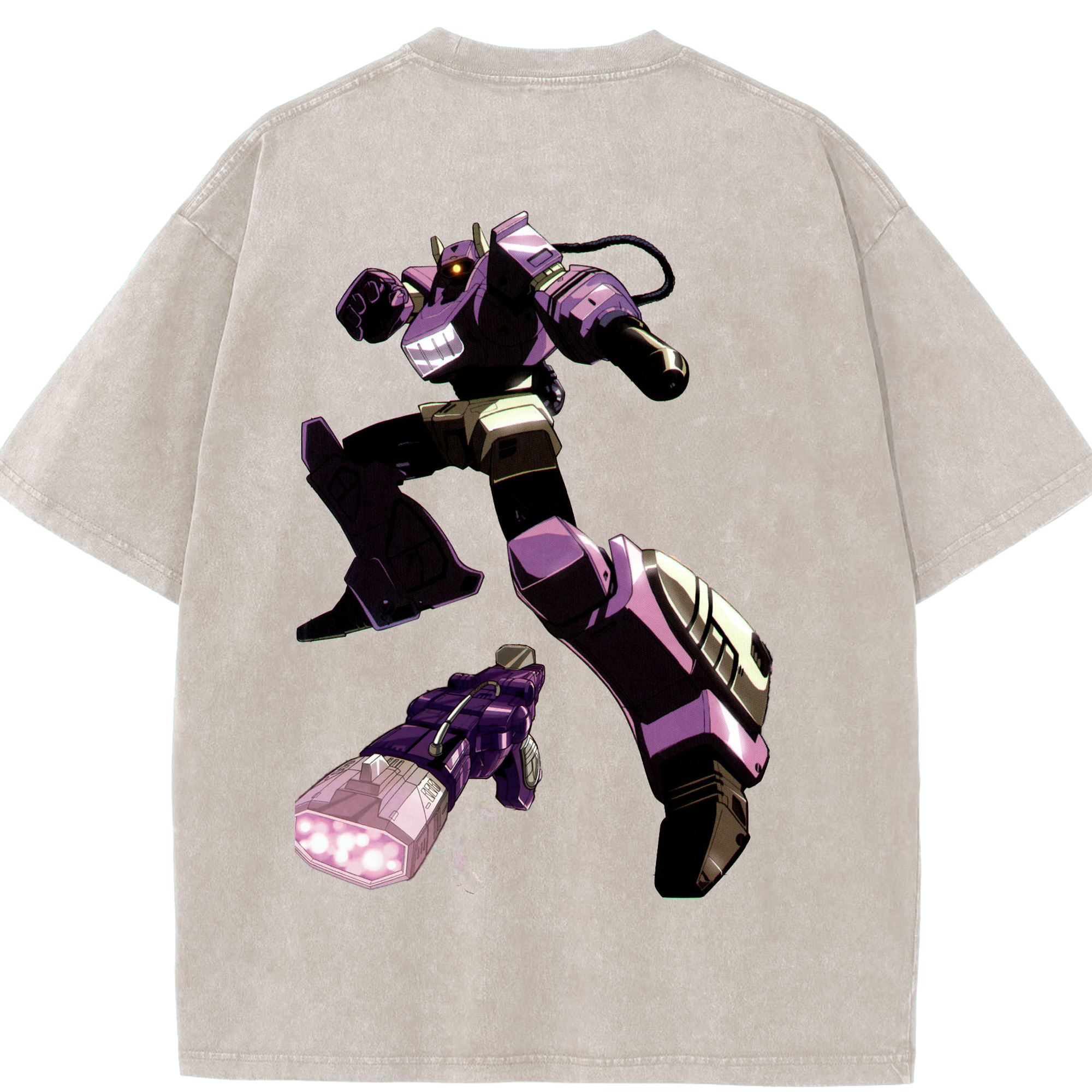 （画像用）  綿100% ヴィンテージ風 半袖Tシャツ（背面プリント）