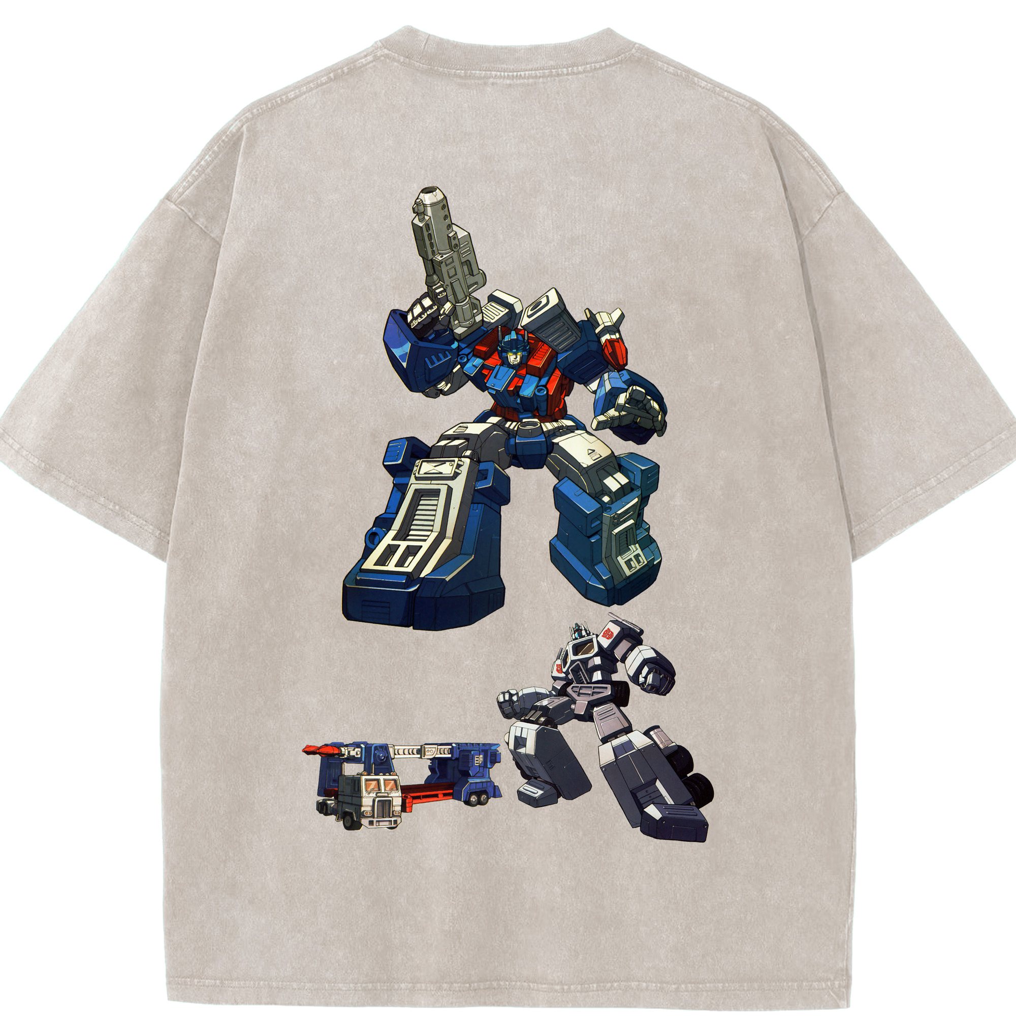 （画像用）  綿100% ヴィンテージ風 半袖Tシャツ（背面プリント）