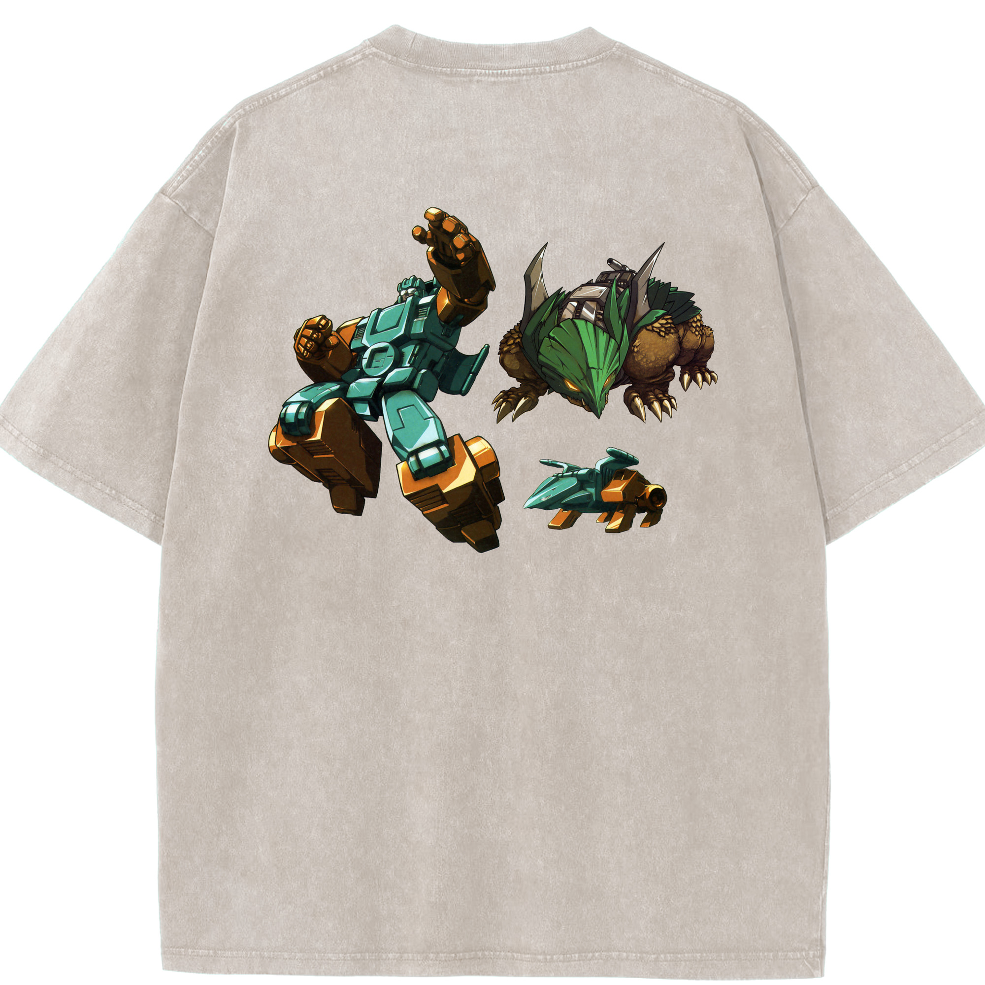 （画像用）  綿100% ヴィンテージ風 半袖Tシャツ（背面プリント）