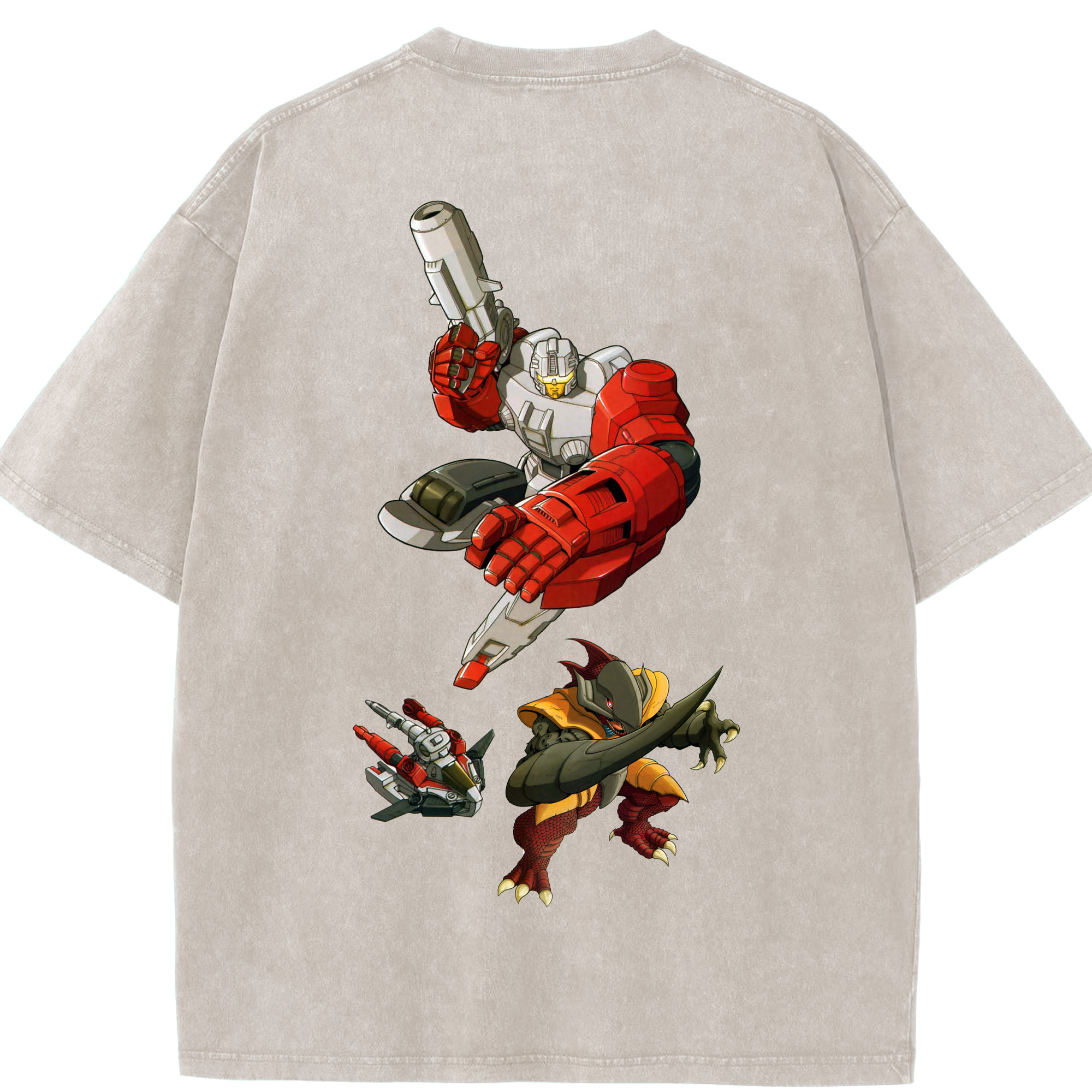 （画像用）  綿100% ヴィンテージ風 半袖Tシャツ（背面プリント）