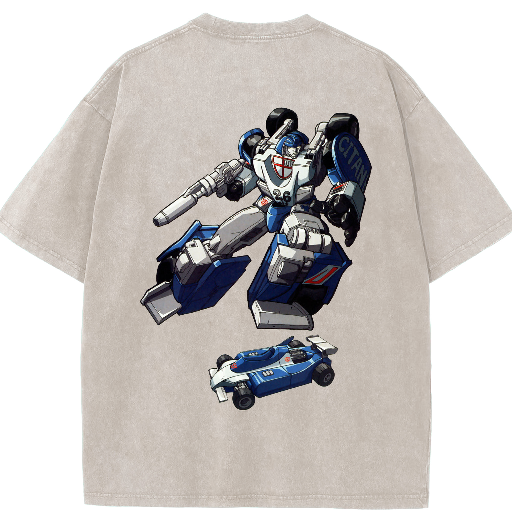 （画像用）  綿100% ヴィンテージ風 半袖Tシャツ（背面プリント）