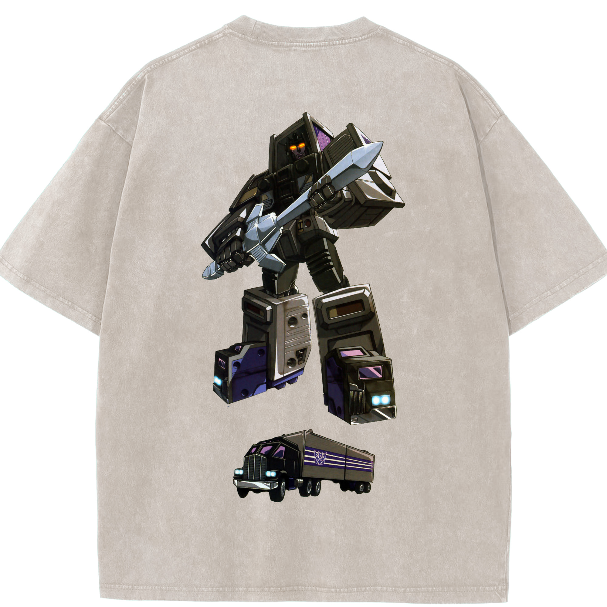 （画像用）  綿100% ヴィンテージ風 半袖Tシャツ（背面プリント）