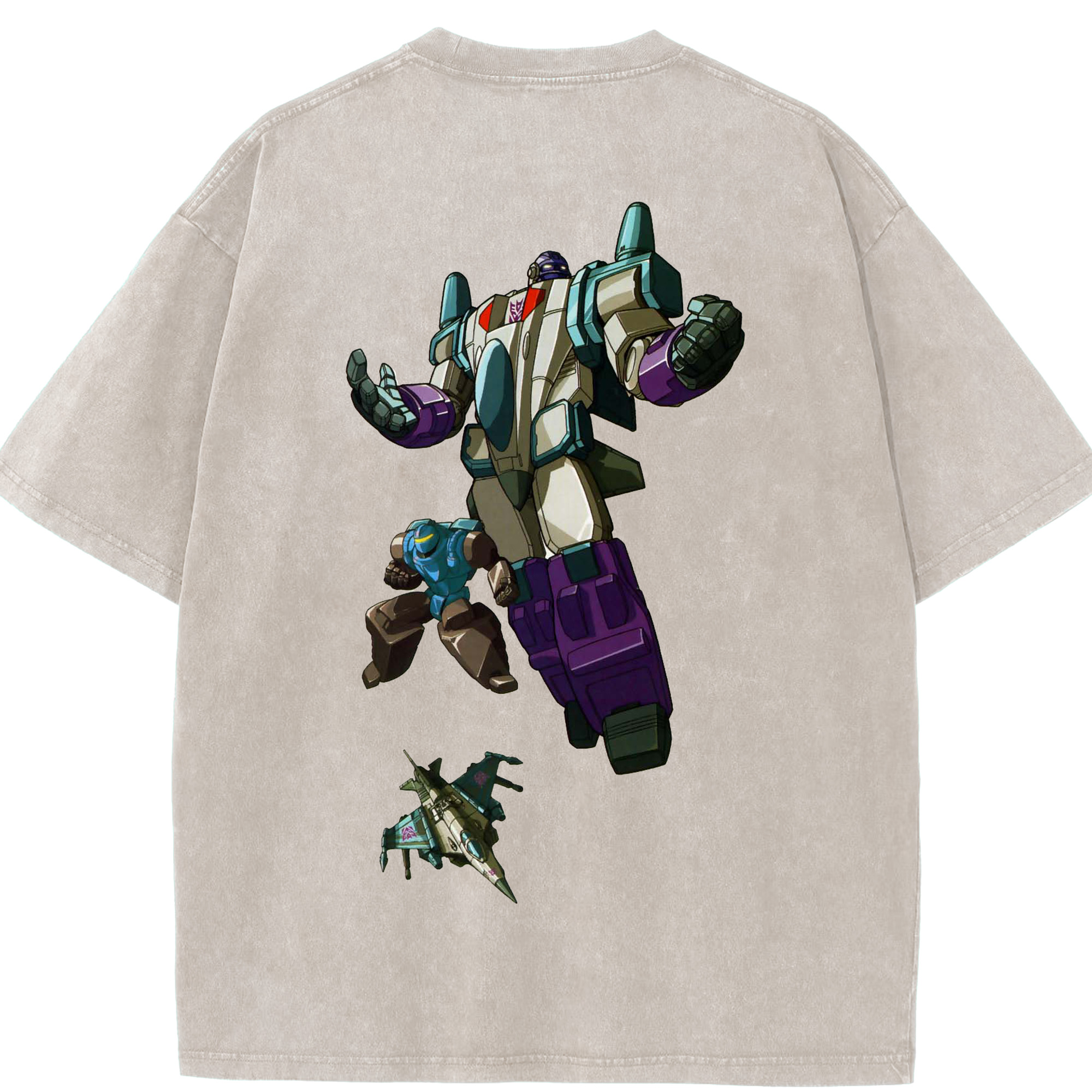 （画像用）  綿100% ヴィンテージ風 半袖Tシャツ（背面プリント）