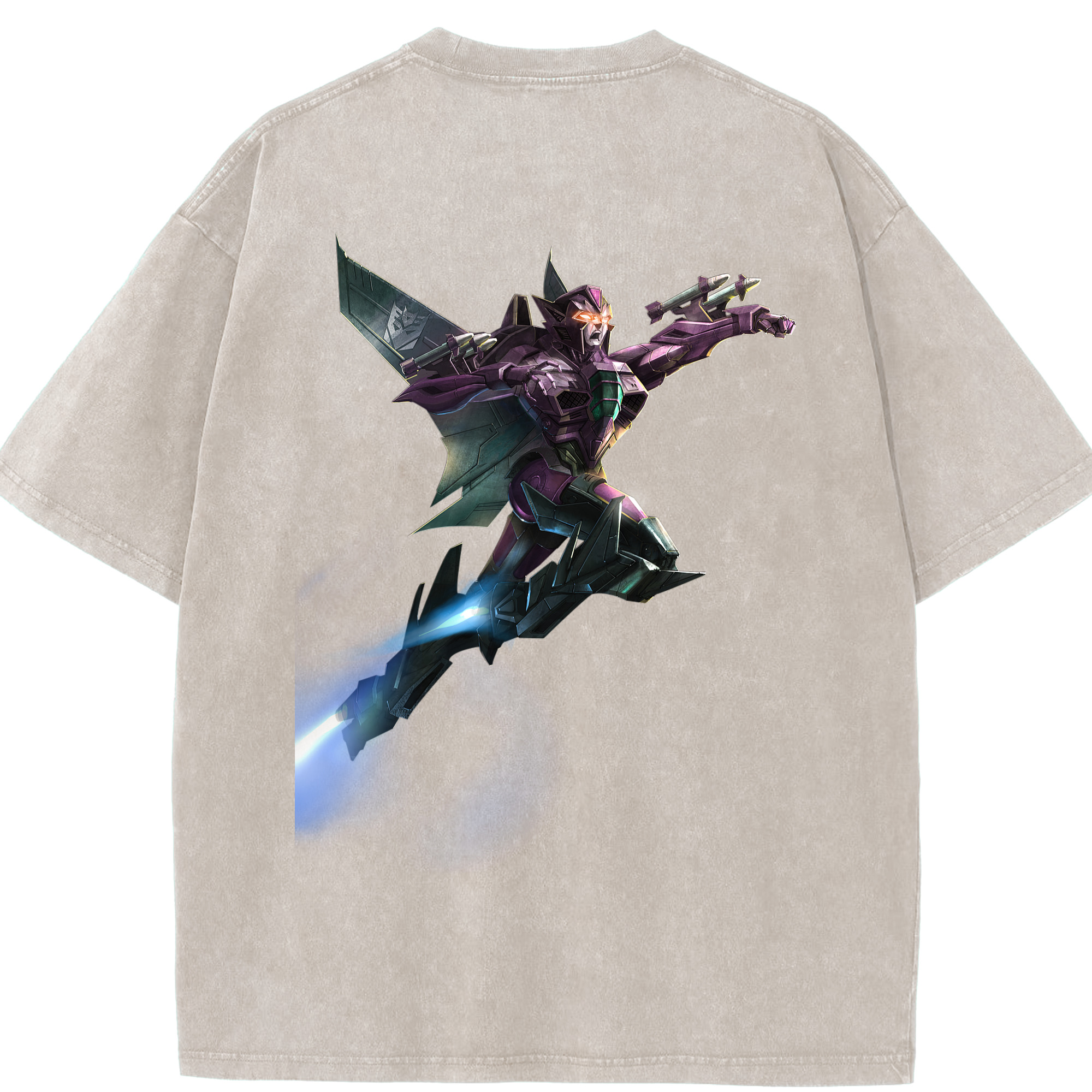 （画像用）  綿100% ヴィンテージ風 半袖Tシャツ（背面プリント）
