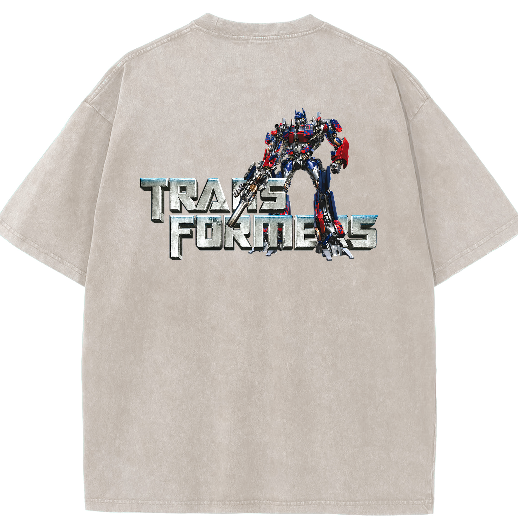 （画像用）  綿100% ヴィンテージ風 半袖Tシャツ（背面プリント）