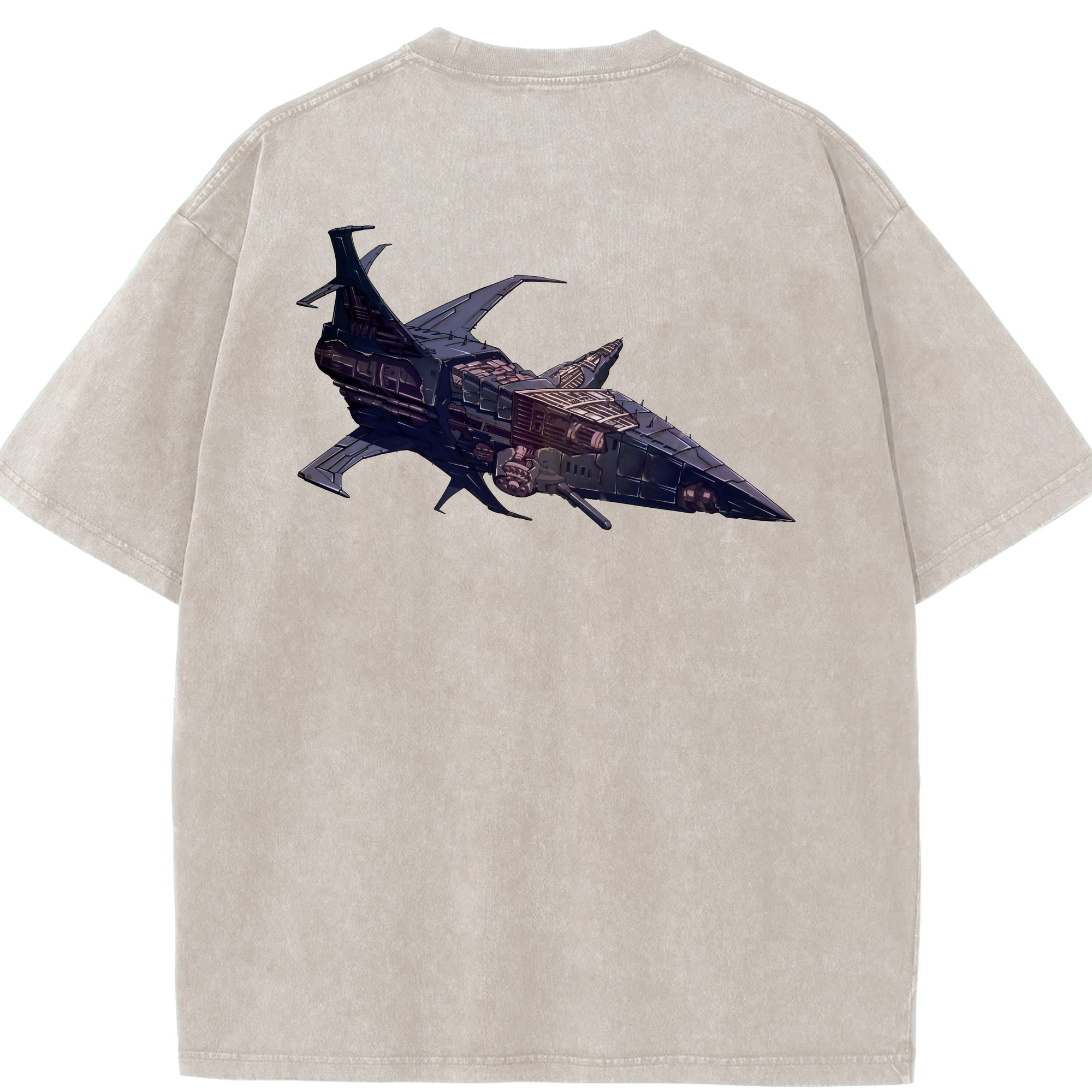 （画像用）  綿100% ヴィンテージ風 半袖Tシャツ（背面プリント）