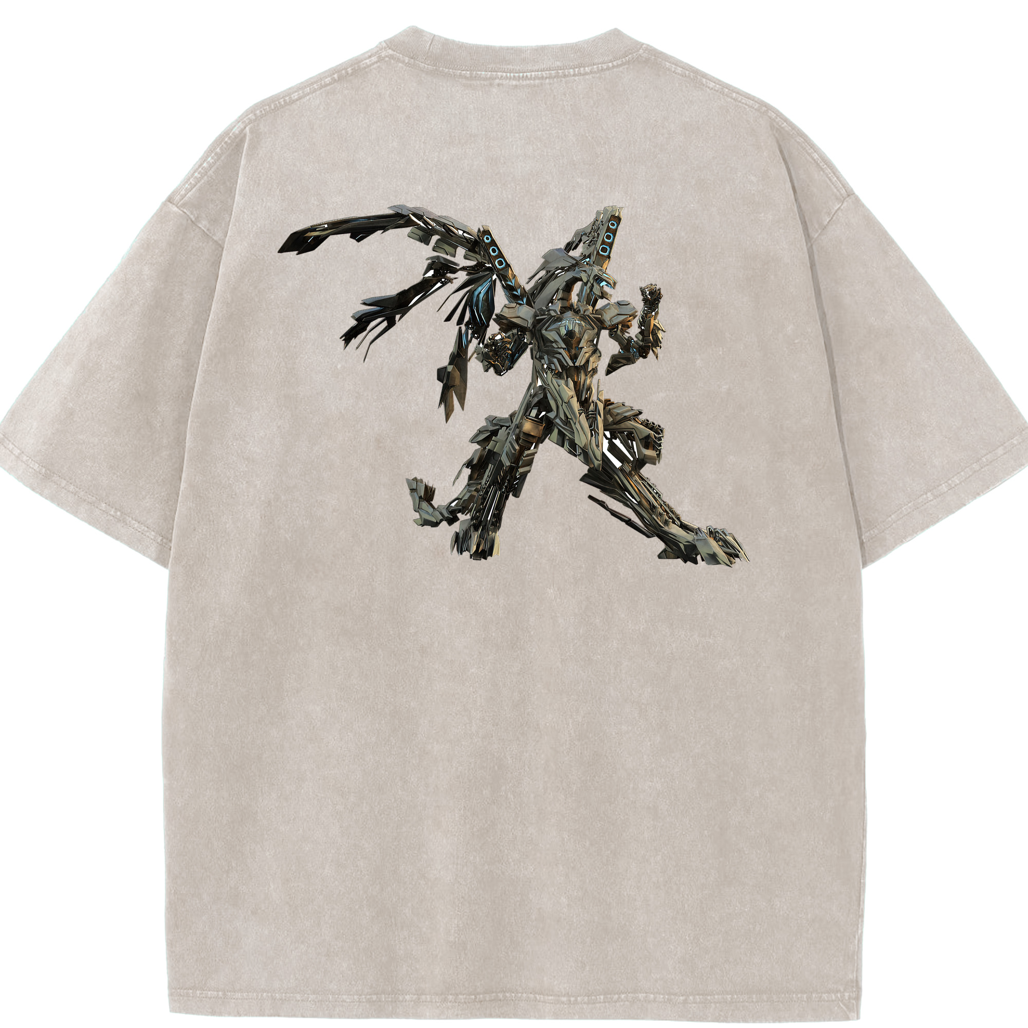 （画像用）  綿100% ヴィンテージ風 半袖Tシャツ（背面プリント）