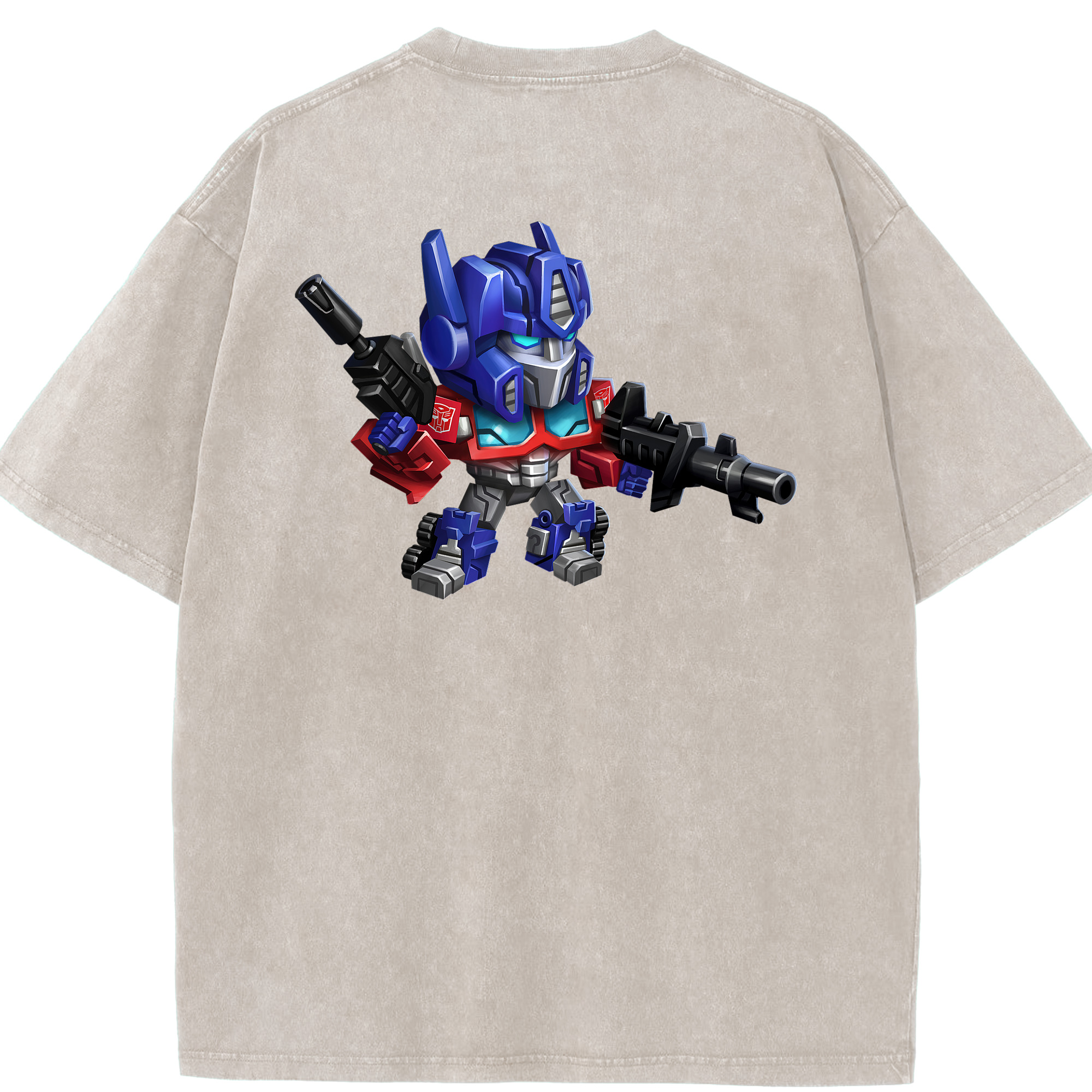 （画像用）  綿100% ヴィンテージ風 半袖Tシャツ（背面プリント）