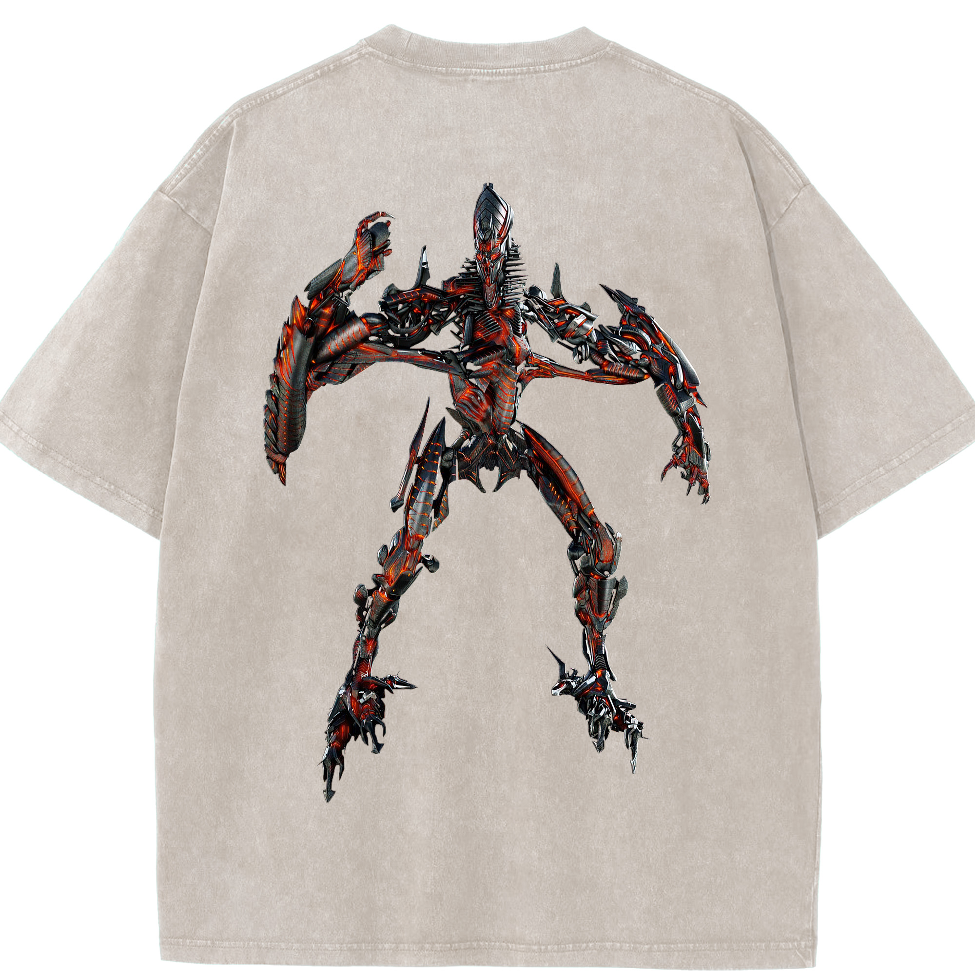 （画像用）  綿100% ヴィンテージ風 半袖Tシャツ（背面プリント）