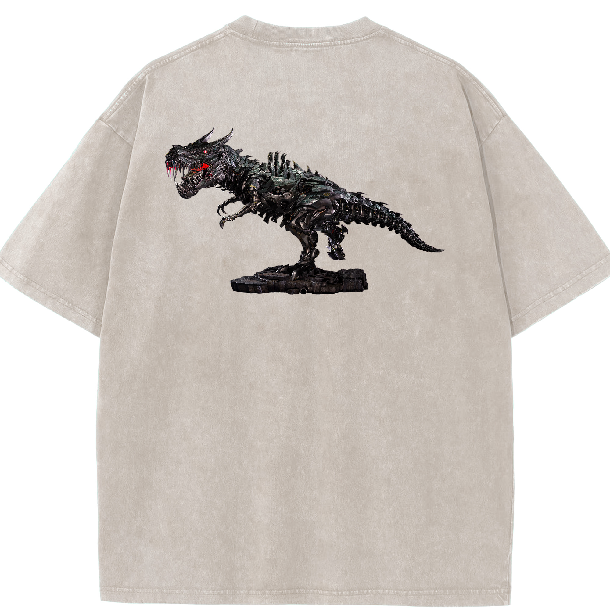 （画像用）  綿100% ヴィンテージ風 半袖Tシャツ（背面プリント）