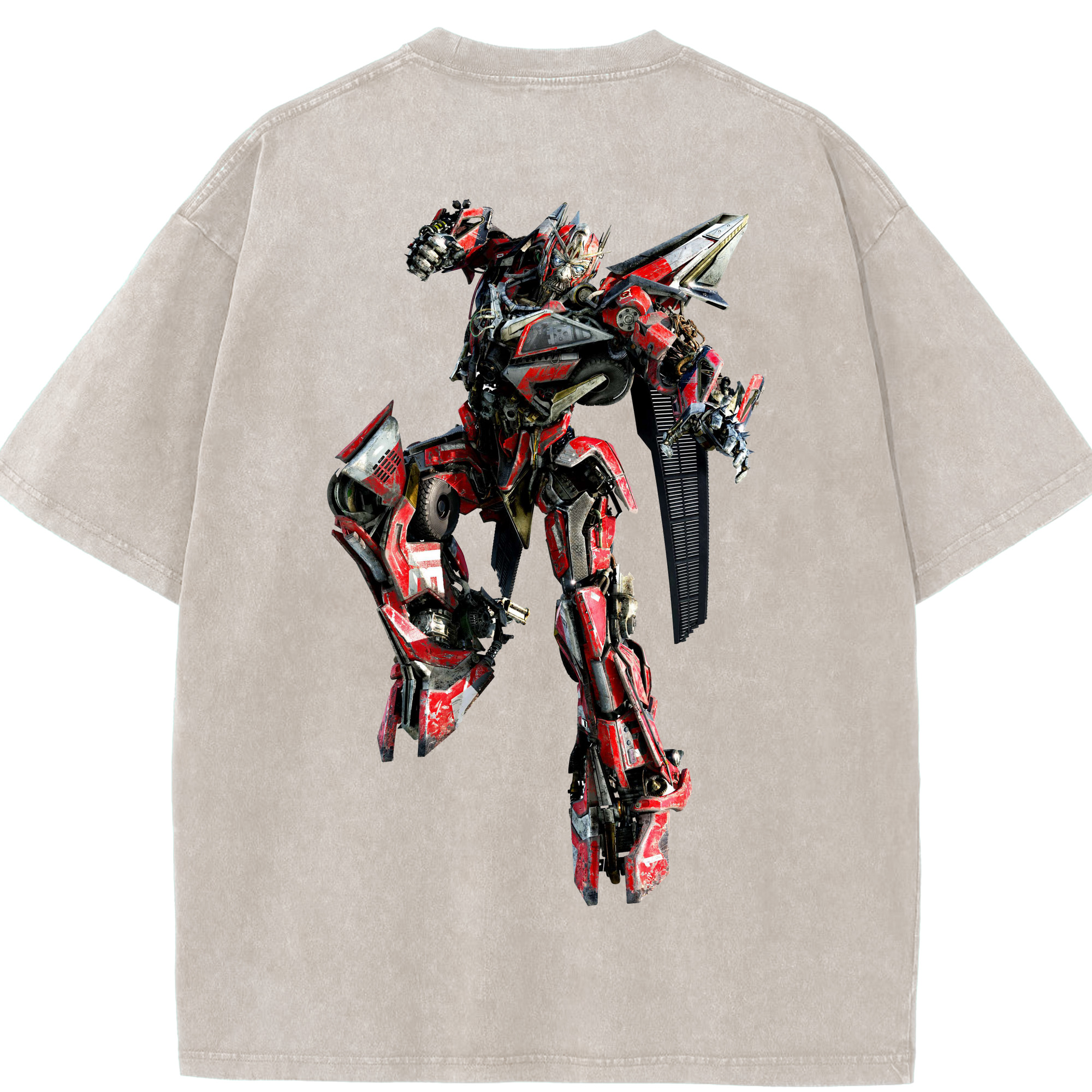 （画像用）  綿100% ヴィンテージ風 半袖Tシャツ（背面プリント）