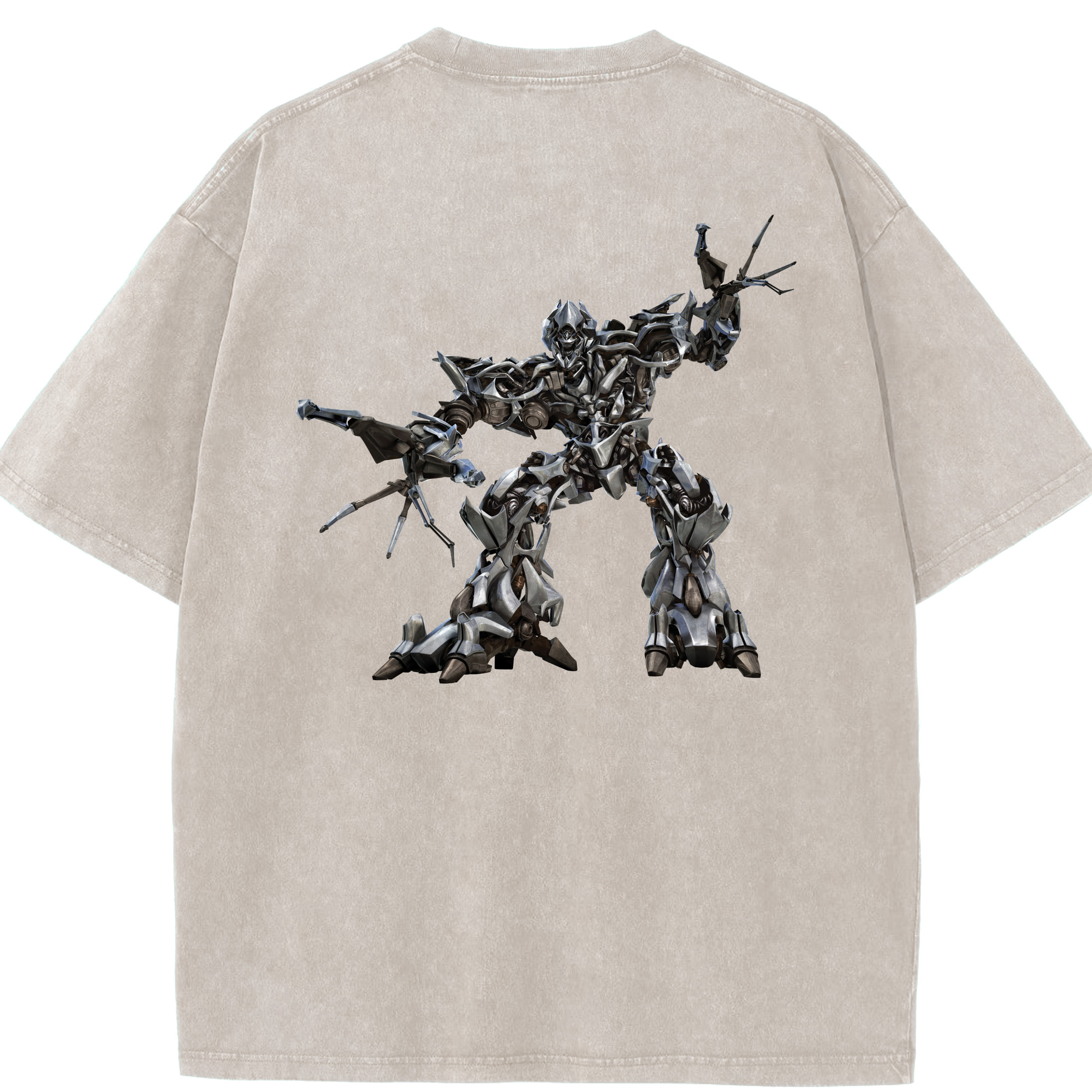 （画像用）  綿100% ヴィンテージ風 半袖Tシャツ（背面プリント）