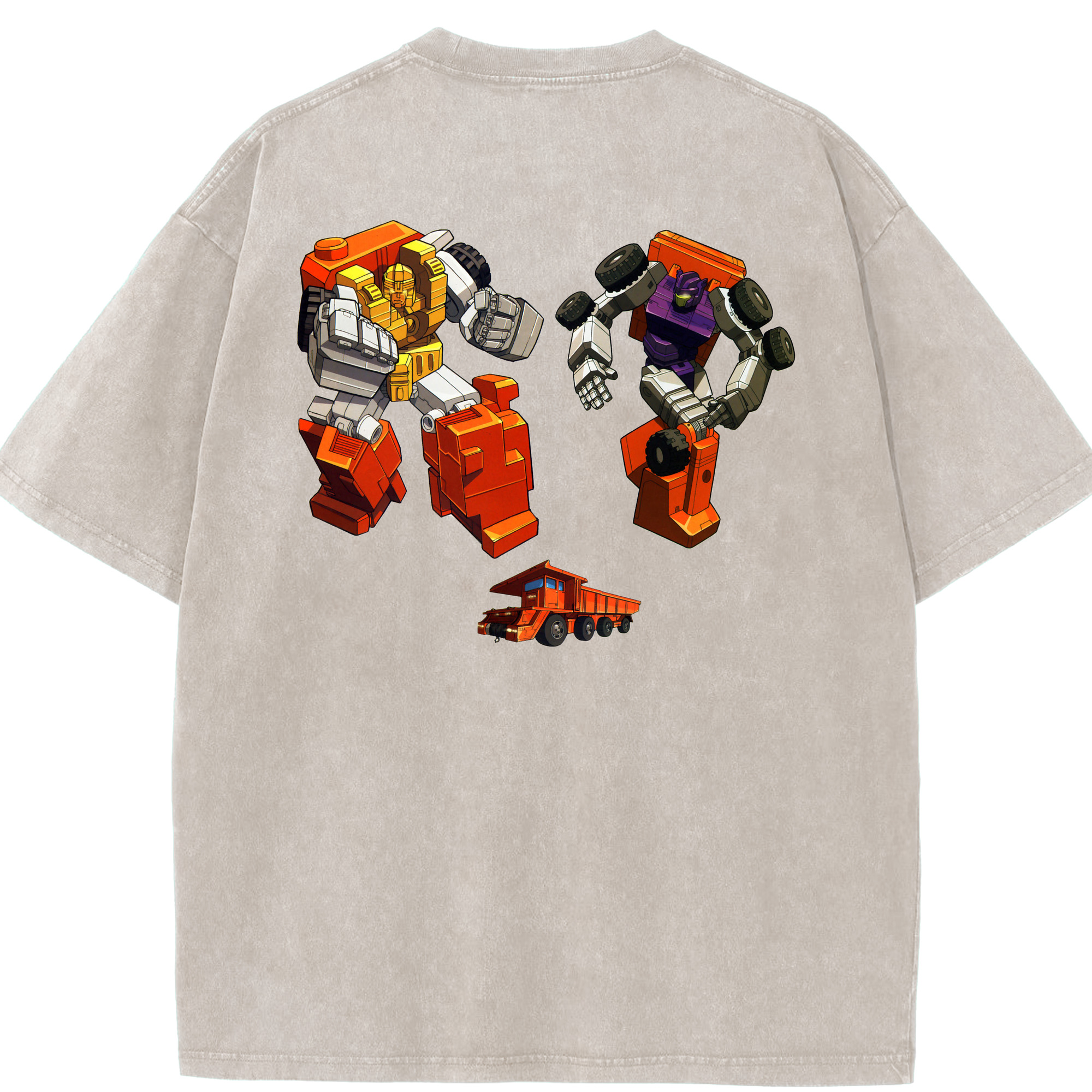 （画像用）  綿100% ヴィンテージ風 半袖Tシャツ（背面プリント）