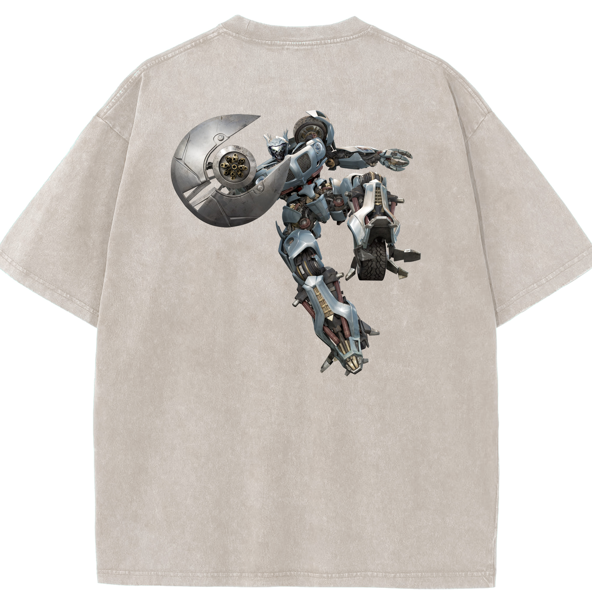 （画像用）  綿100% ヴィンテージ風 半袖Tシャツ（背面プリント）