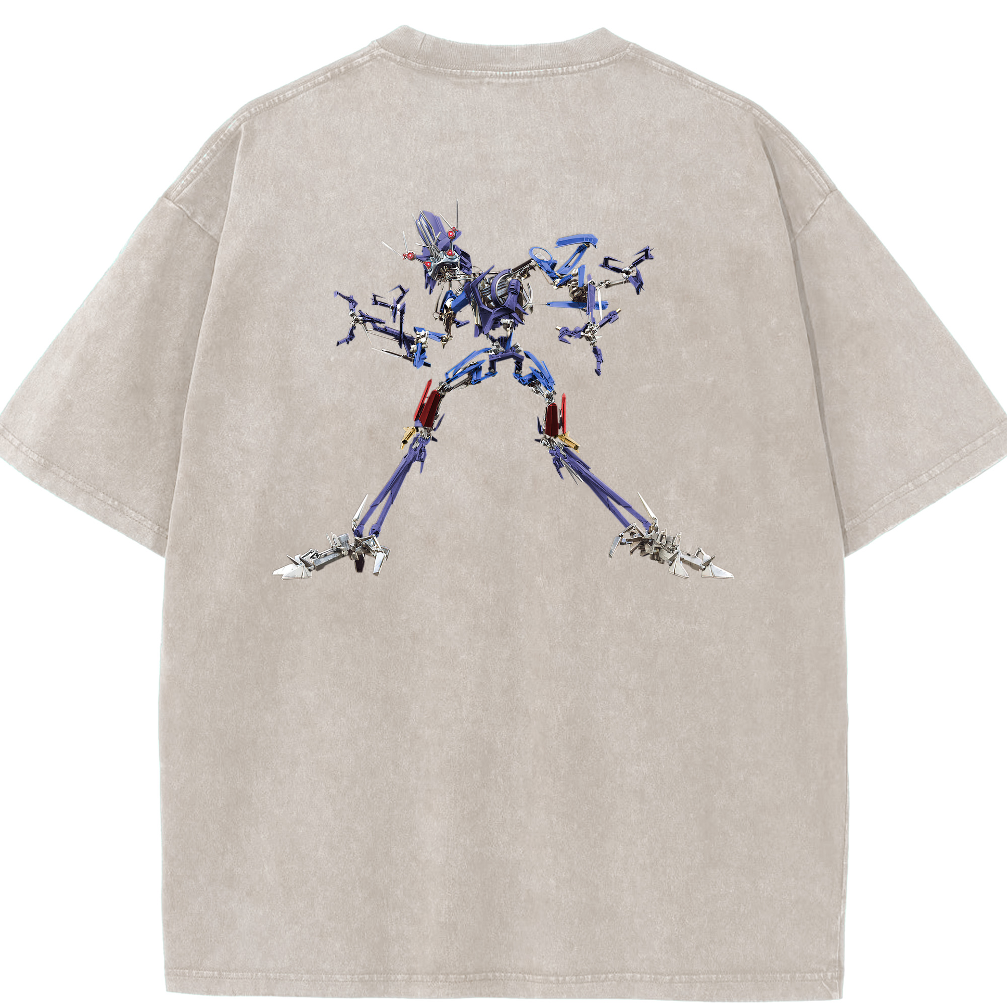 （画像用）  綿100% ヴィンテージ風 半袖Tシャツ（背面プリント）