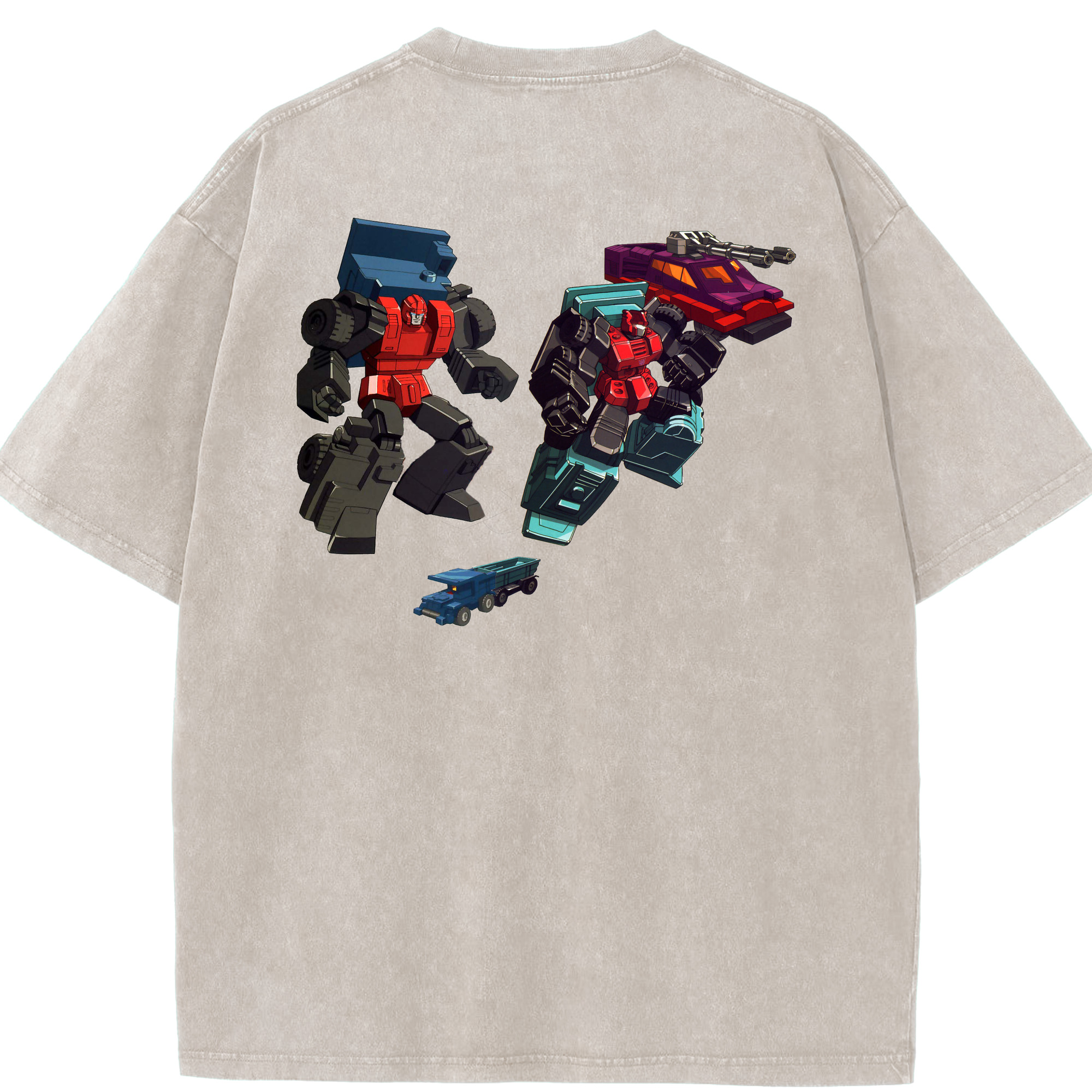 （画像用）  綿100% ヴィンテージ風 半袖Tシャツ（背面プリント）