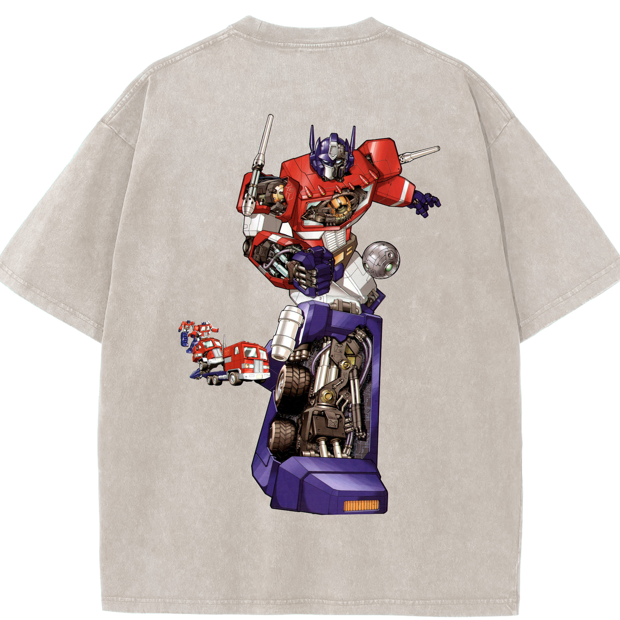 （画像用）  綿100% ヴィンテージ風 半袖Tシャツ（背面プリント）