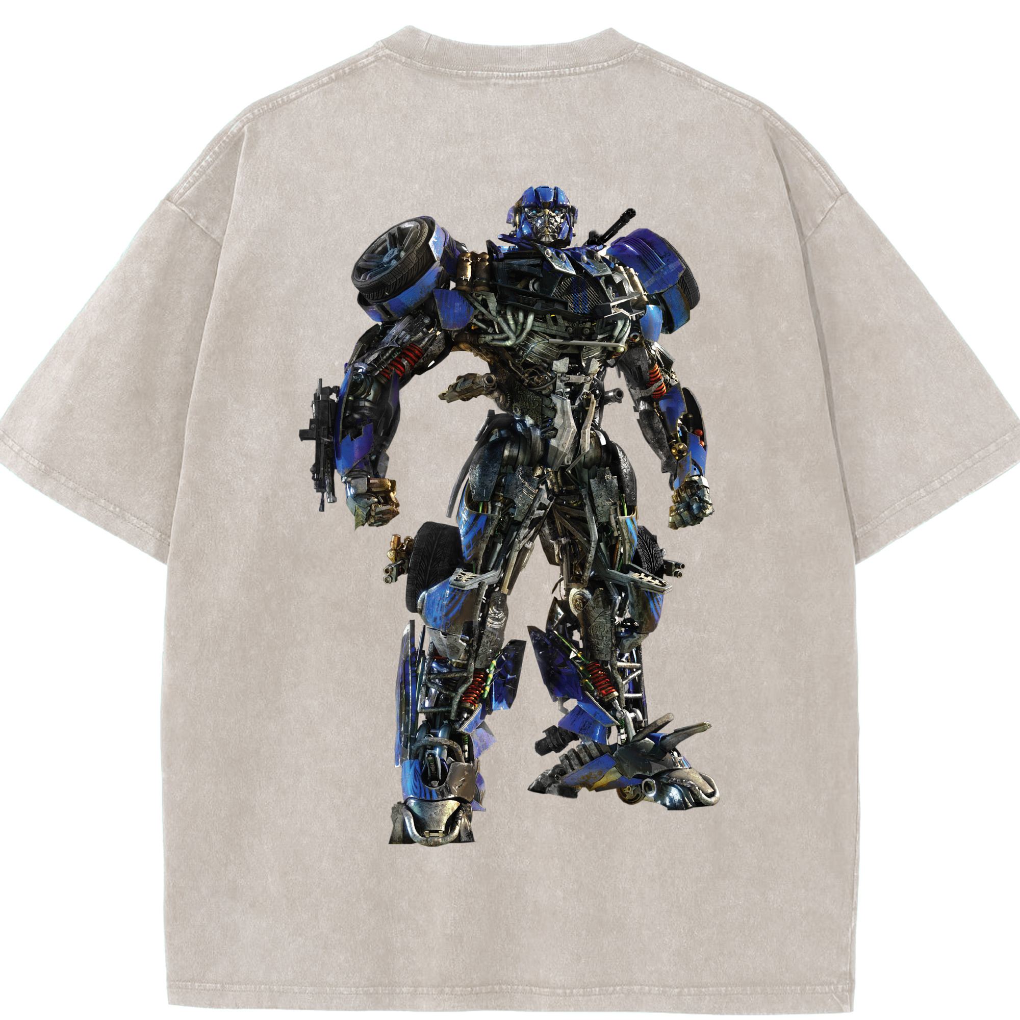 （画像用）  綿100% ヴィンテージ風 半袖Tシャツ（背面プリント）