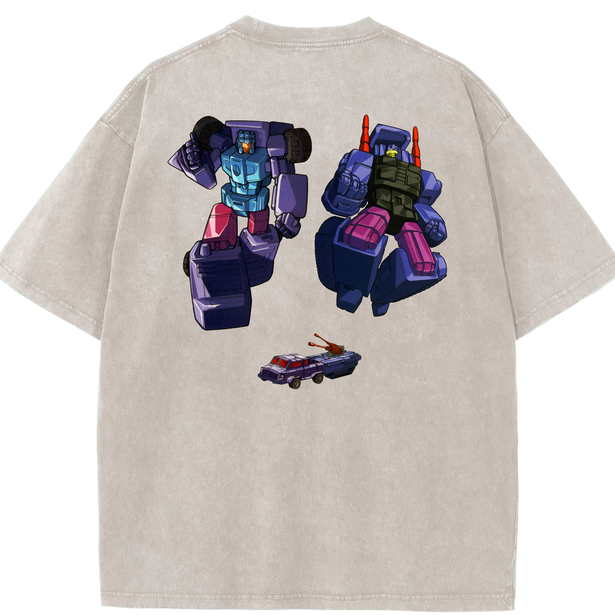 （画像用）  綿100% ヴィンテージ風 半袖Tシャツ（背面プリント）