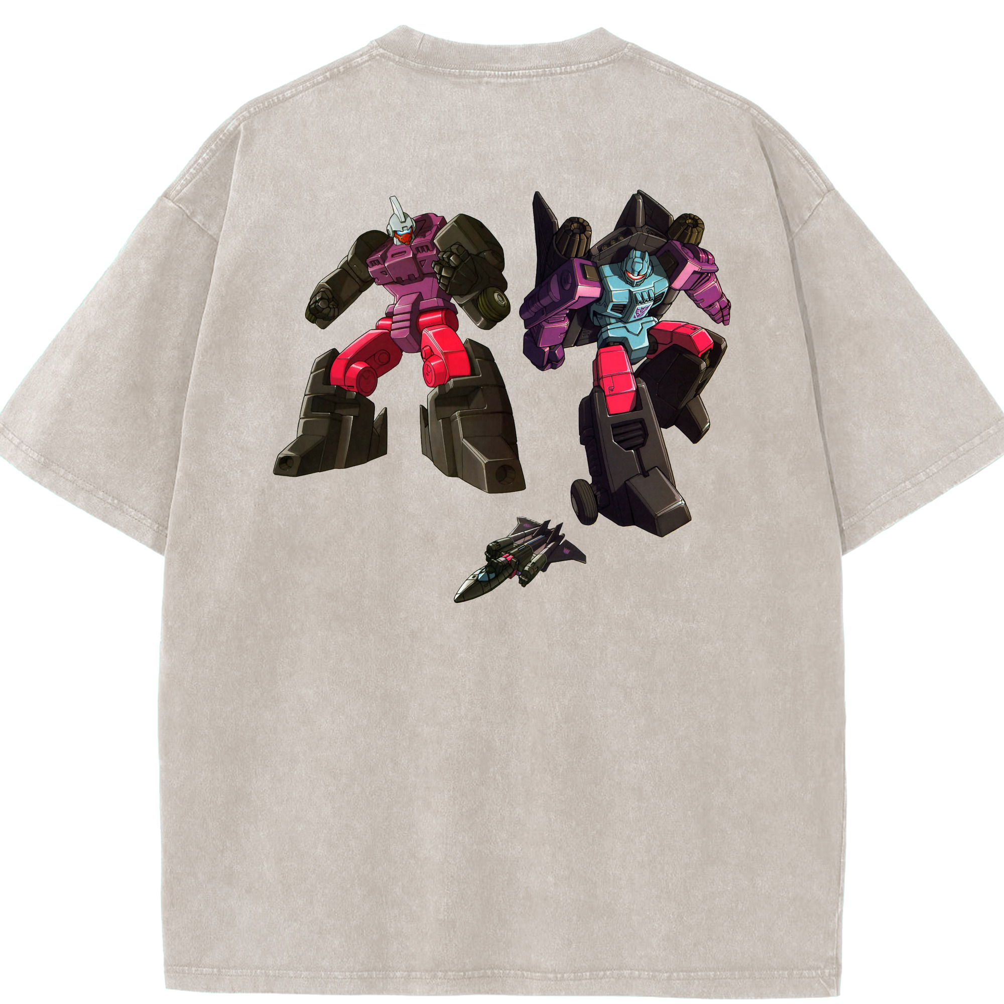 （画像用）  綿100% ヴィンテージ風 半袖Tシャツ（背面プリント）