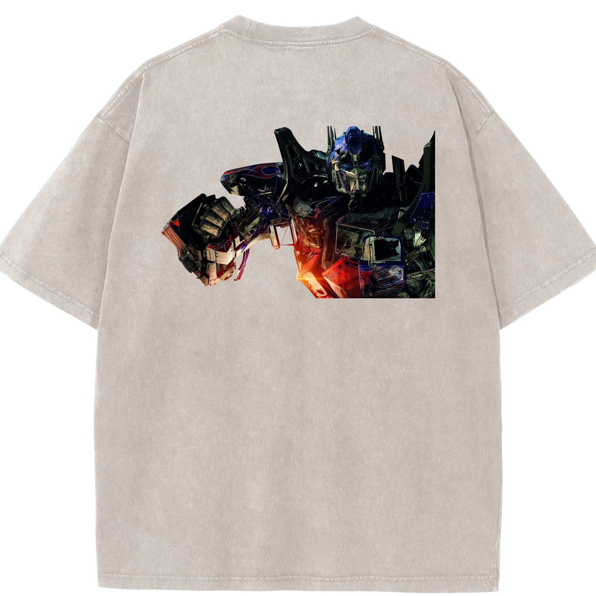 （画像用）  綿100% ヴィンテージ風 半袖Tシャツ（背面プリント）