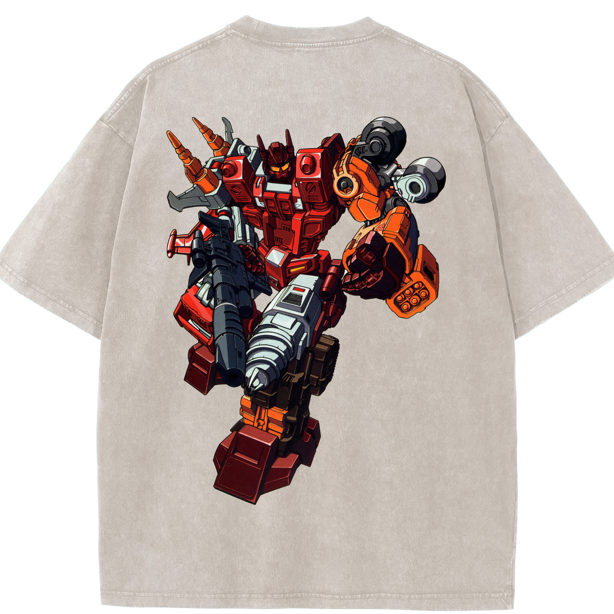 （画像用）  綿100% ヴィンテージ風 半袖Tシャツ（背面プリント）