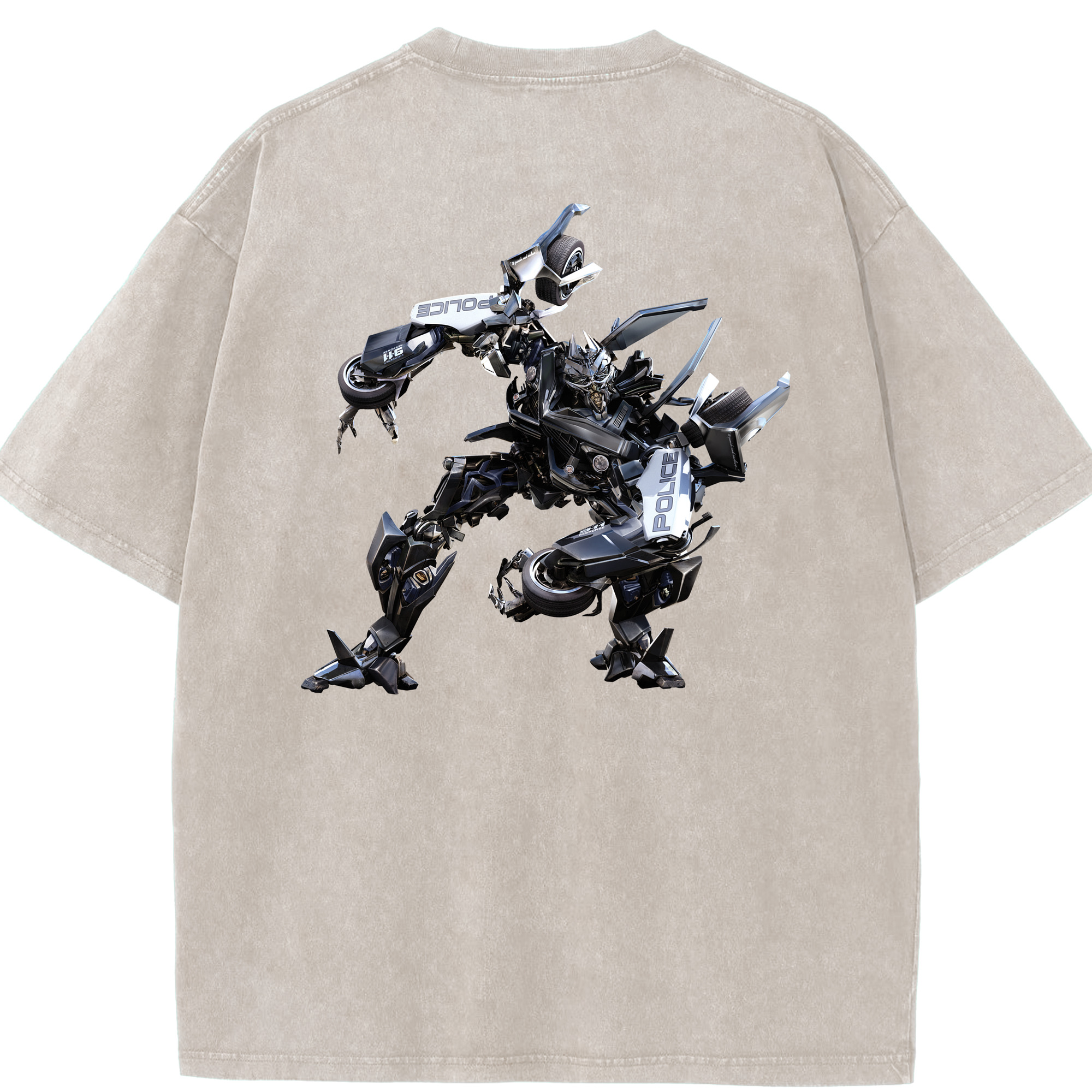 （画像用）  綿100% ヴィンテージ風 半袖Tシャツ（背面プリント）
