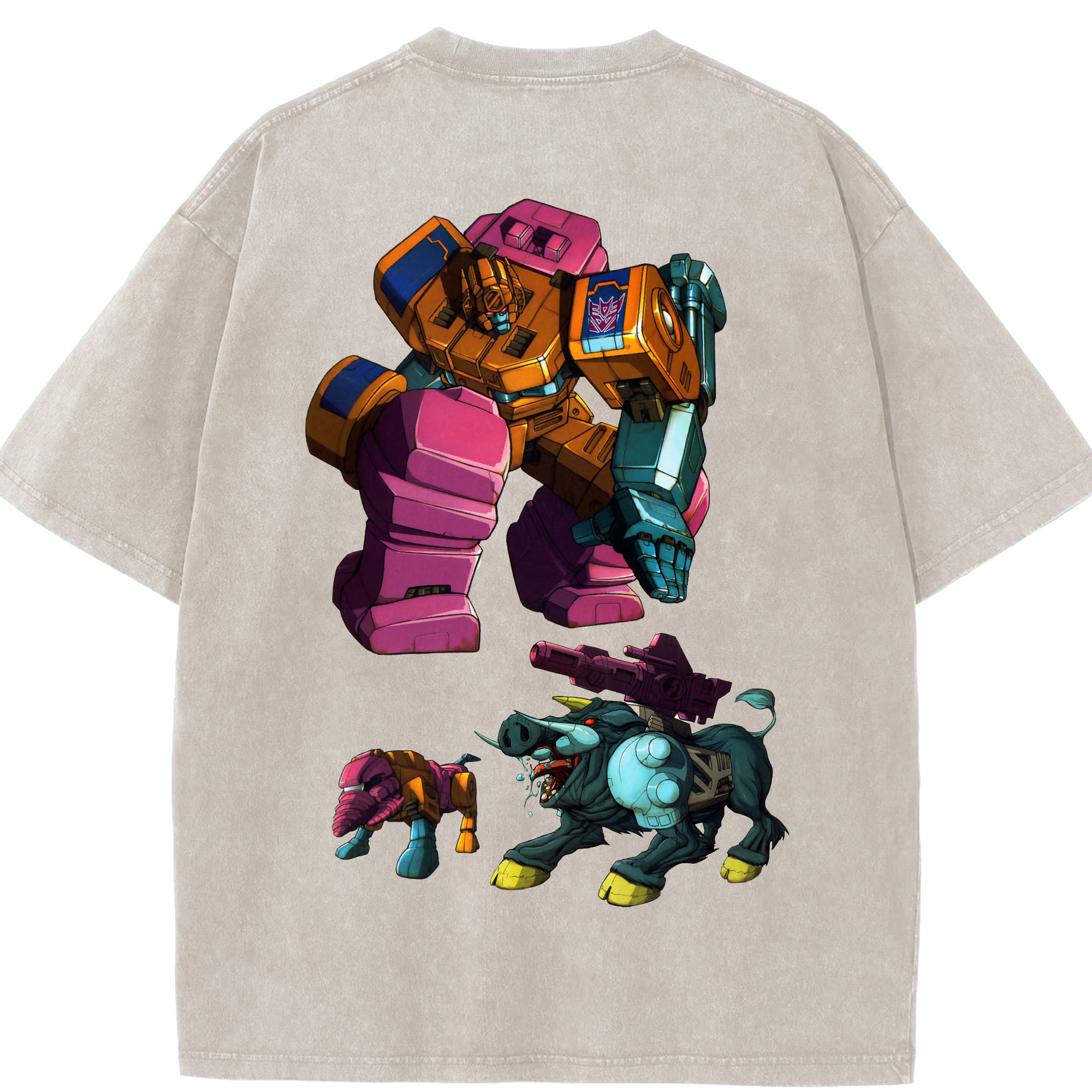 （画像用）  綿100% ヴィンテージ風 半袖Tシャツ（背面プリント）