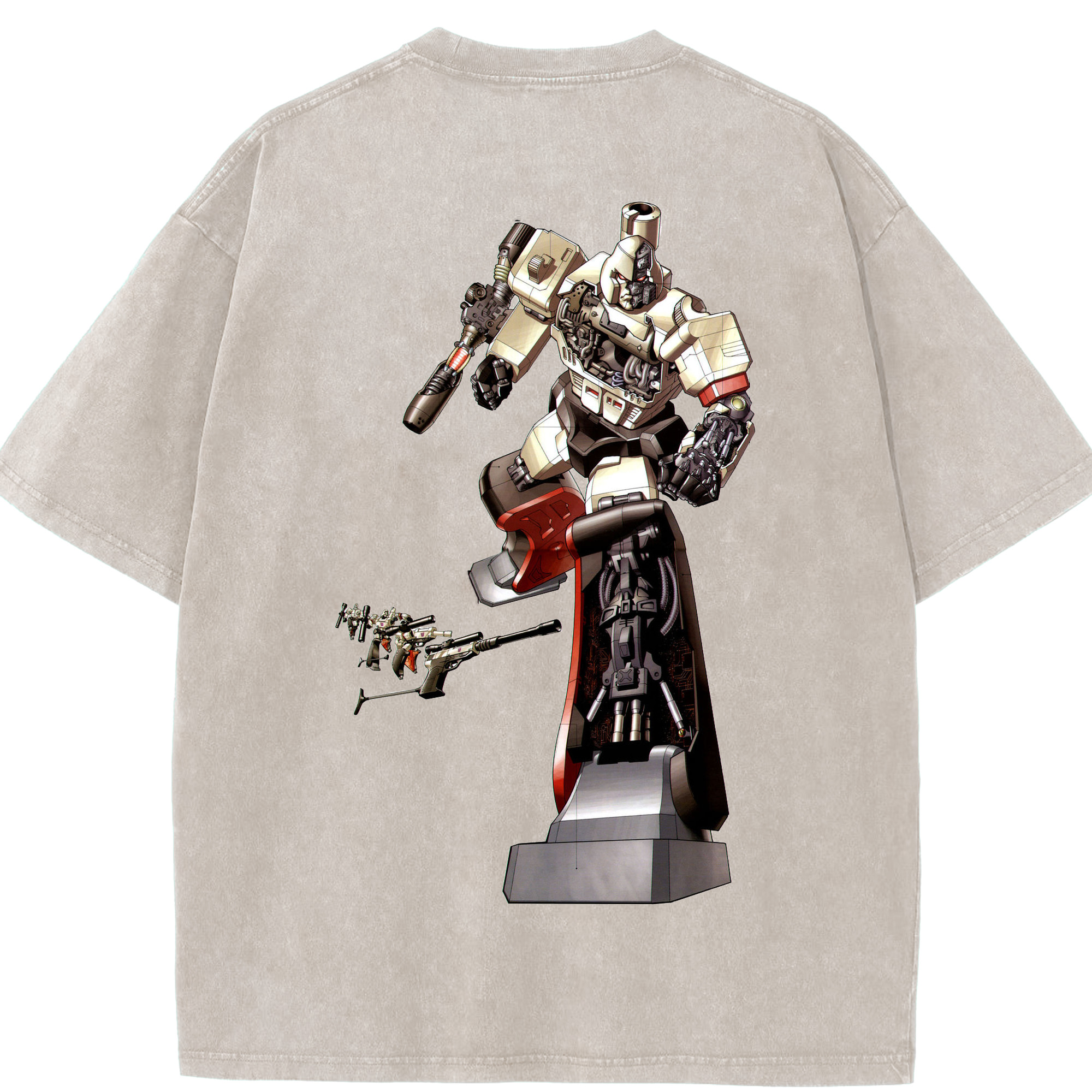 （画像用）  綿100% ヴィンテージ風 半袖Tシャツ（背面プリント）