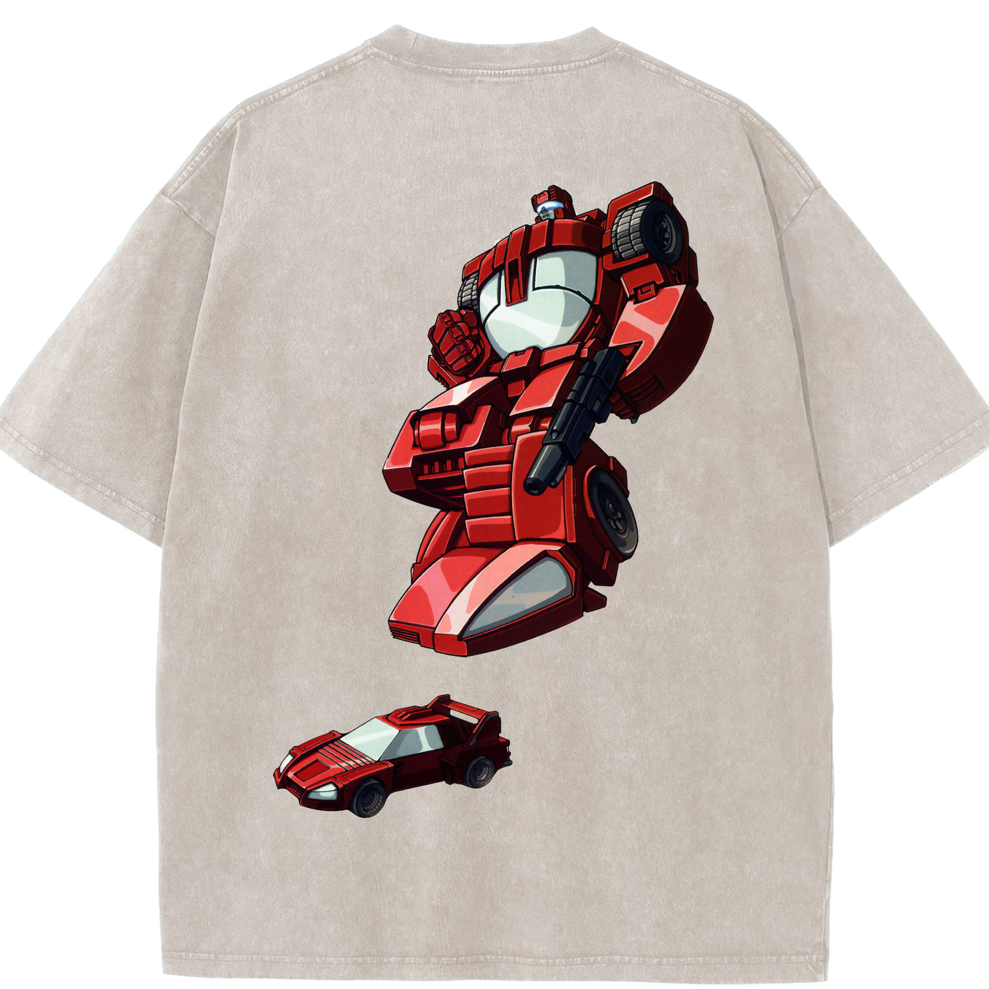 （画像用）  綿100% ヴィンテージ風 半袖Tシャツ（背面プリント）