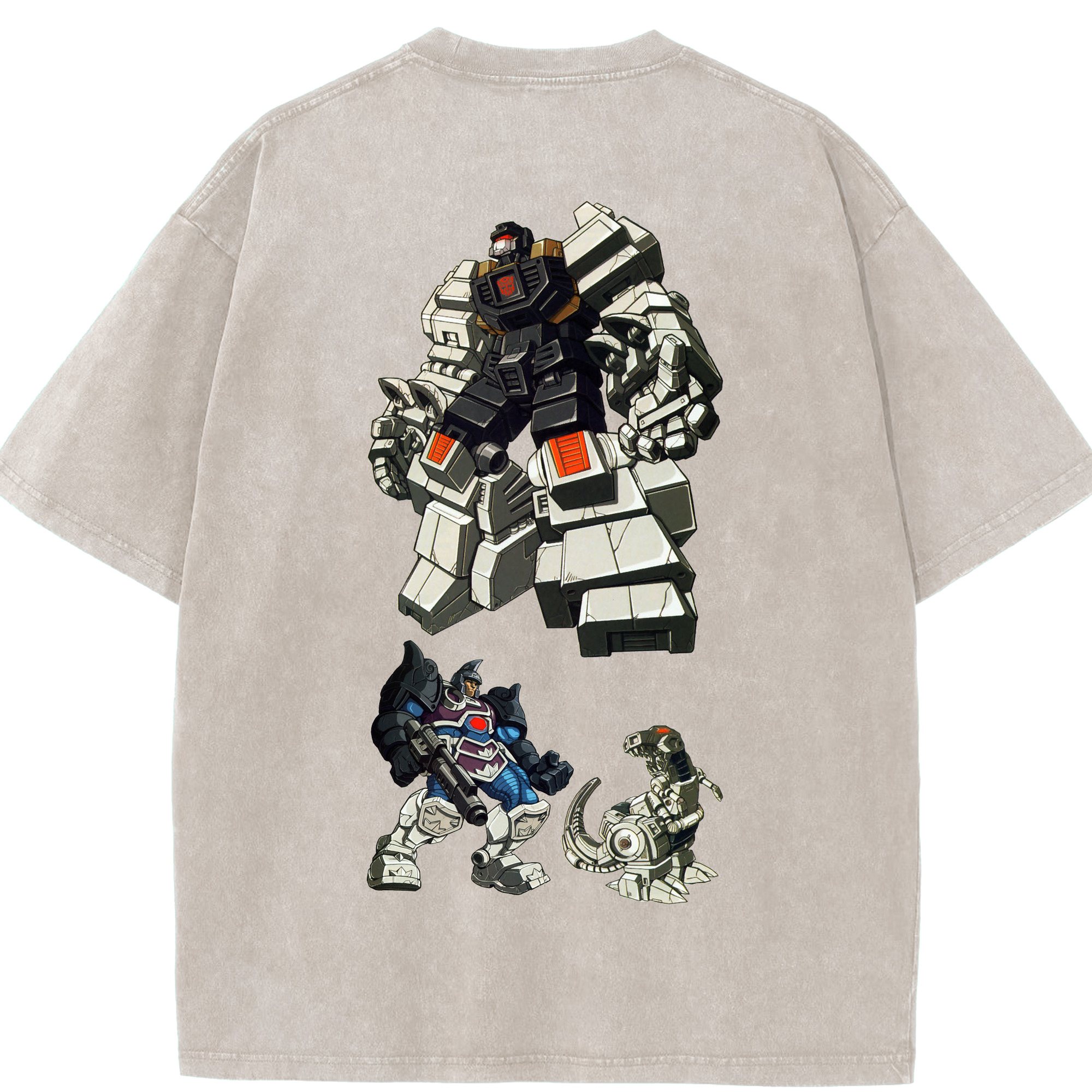 （画像用）  綿100% ヴィンテージ風 半袖Tシャツ（背面プリント）