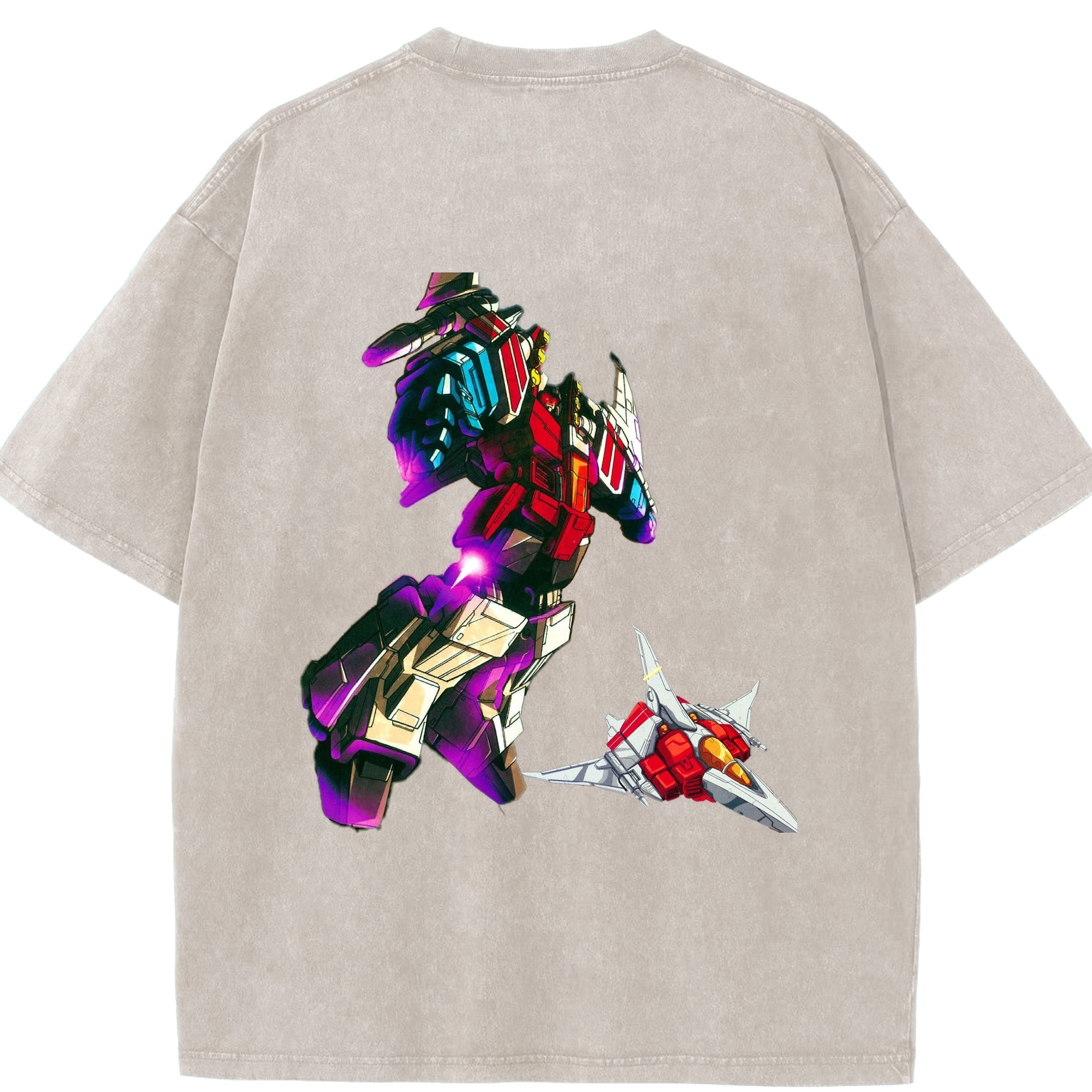 （画像用）  綿100% ヴィンテージ風 半袖Tシャツ（背面プリント）