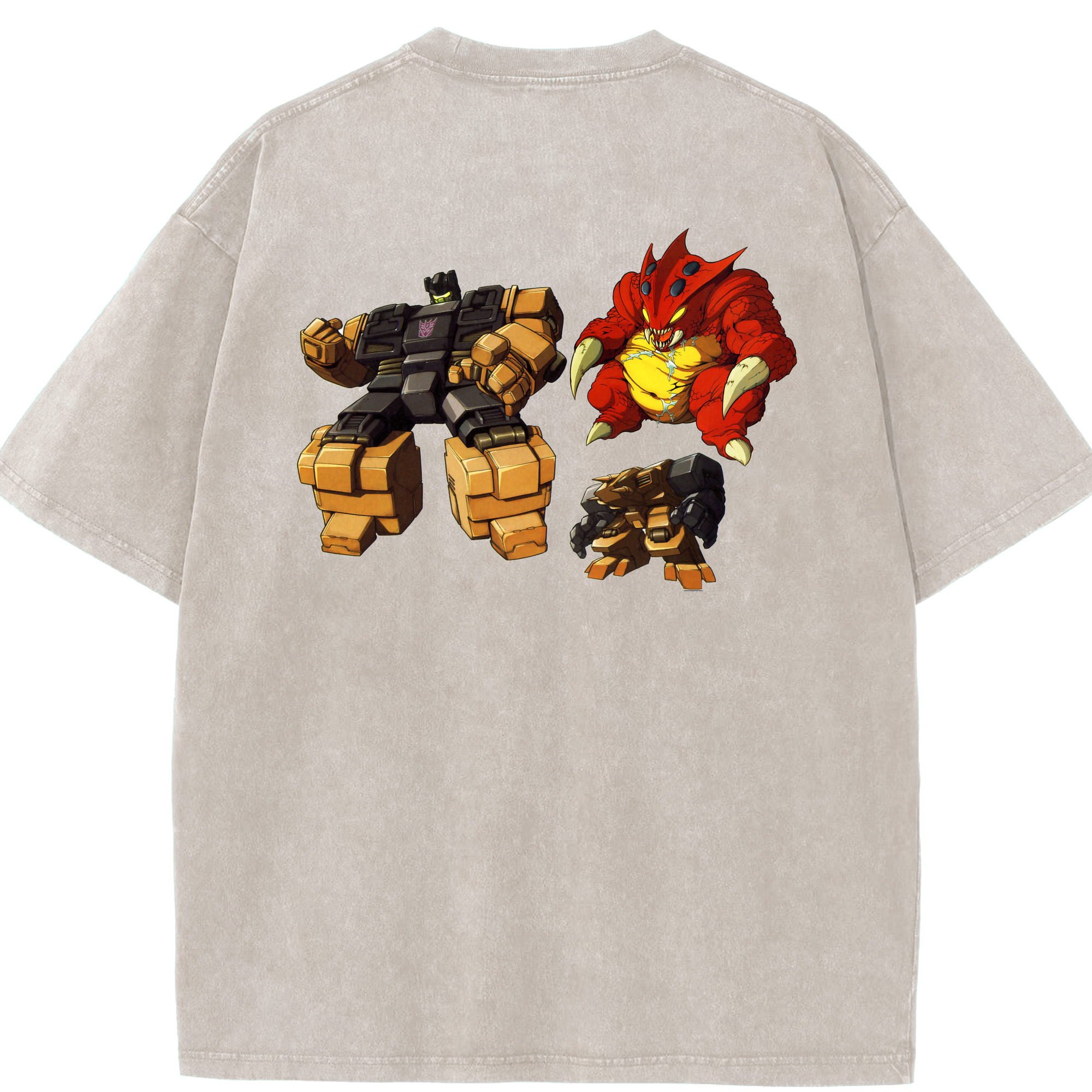 （画像用）  綿100% ヴィンテージ風 半袖Tシャツ（背面プリント）