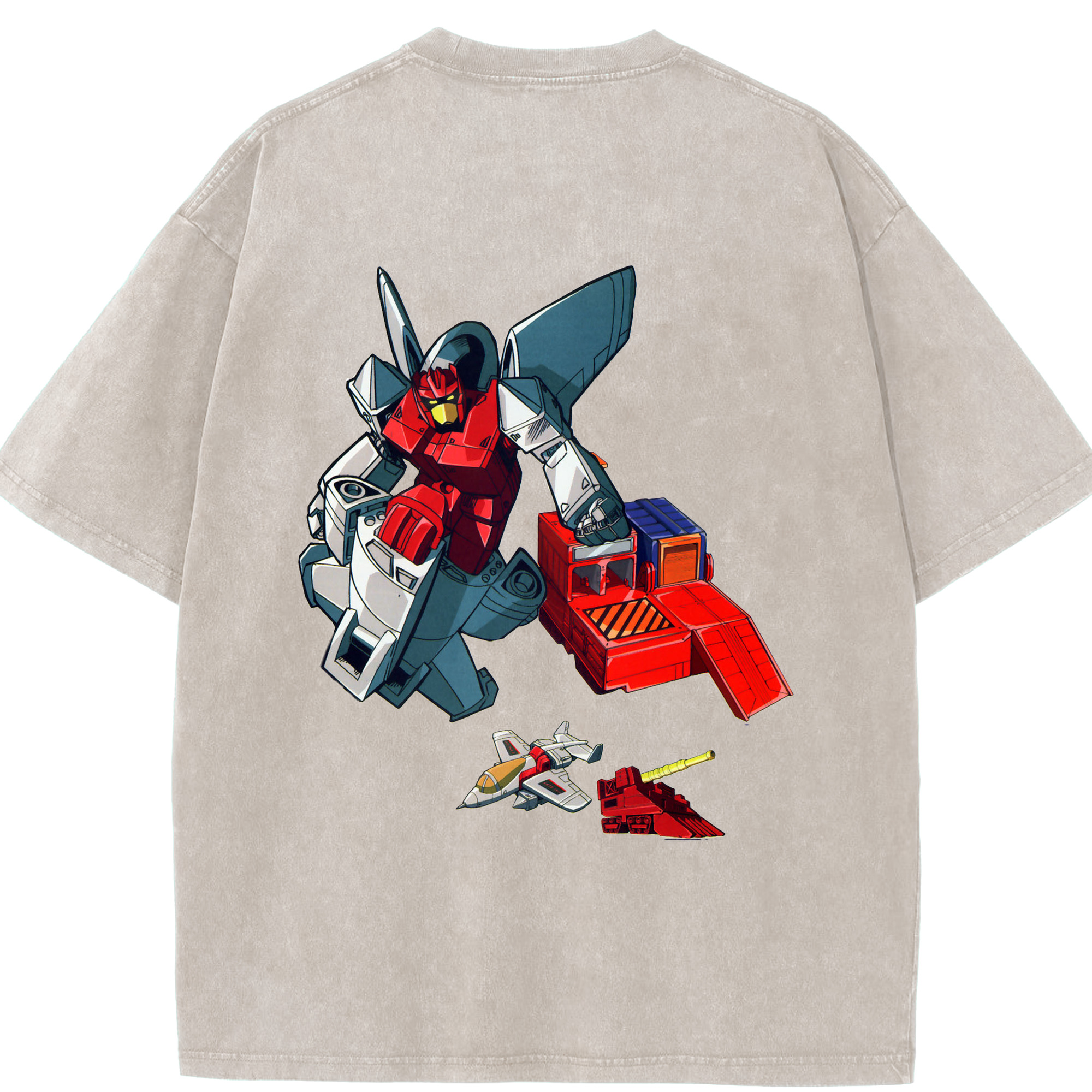 （画像用）  綿100% ヴィンテージ風 半袖Tシャツ（背面プリント）