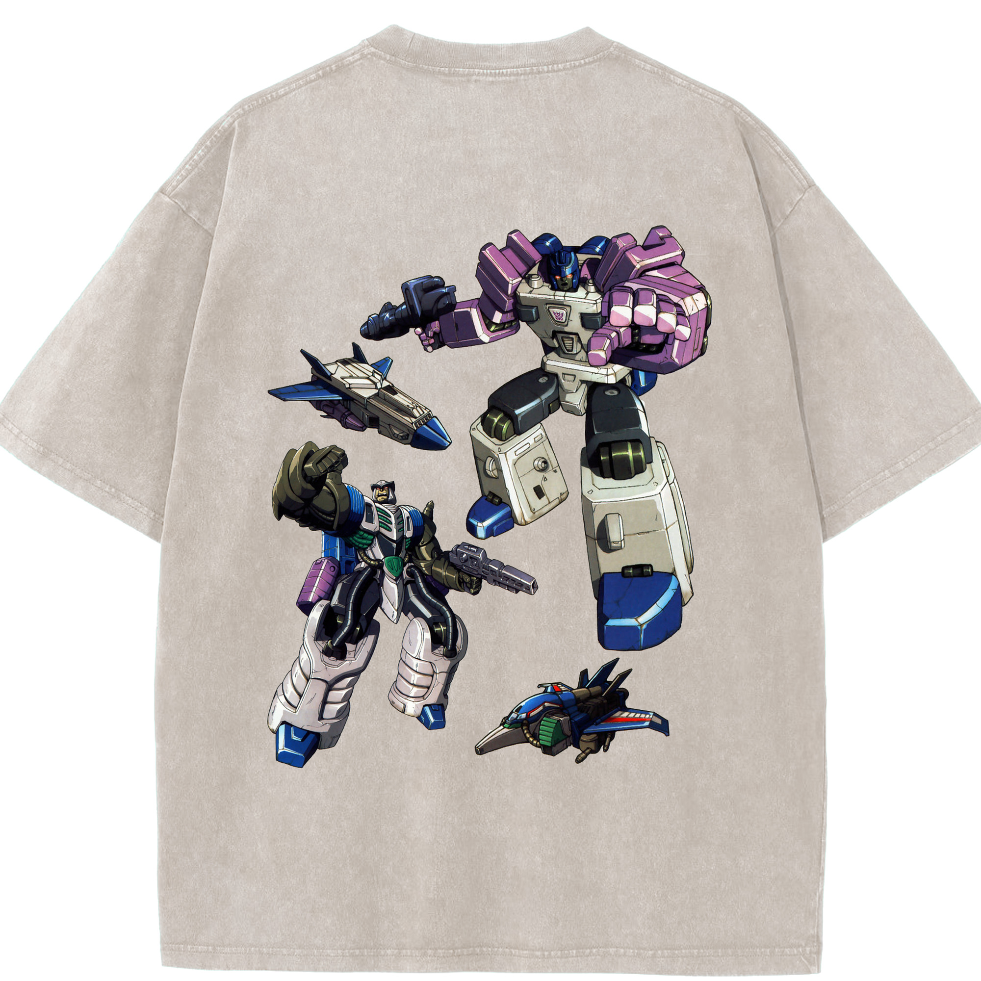 （画像用）  綿100% ヴィンテージ風 半袖Tシャツ（背面プリント）