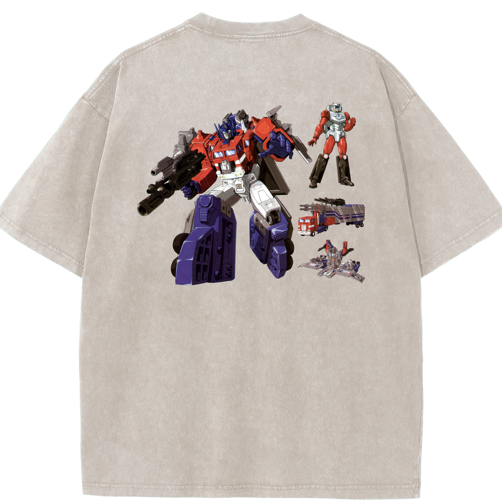 （画像用）  綿100% ヴィンテージ風 半袖Tシャツ（背面プリント）